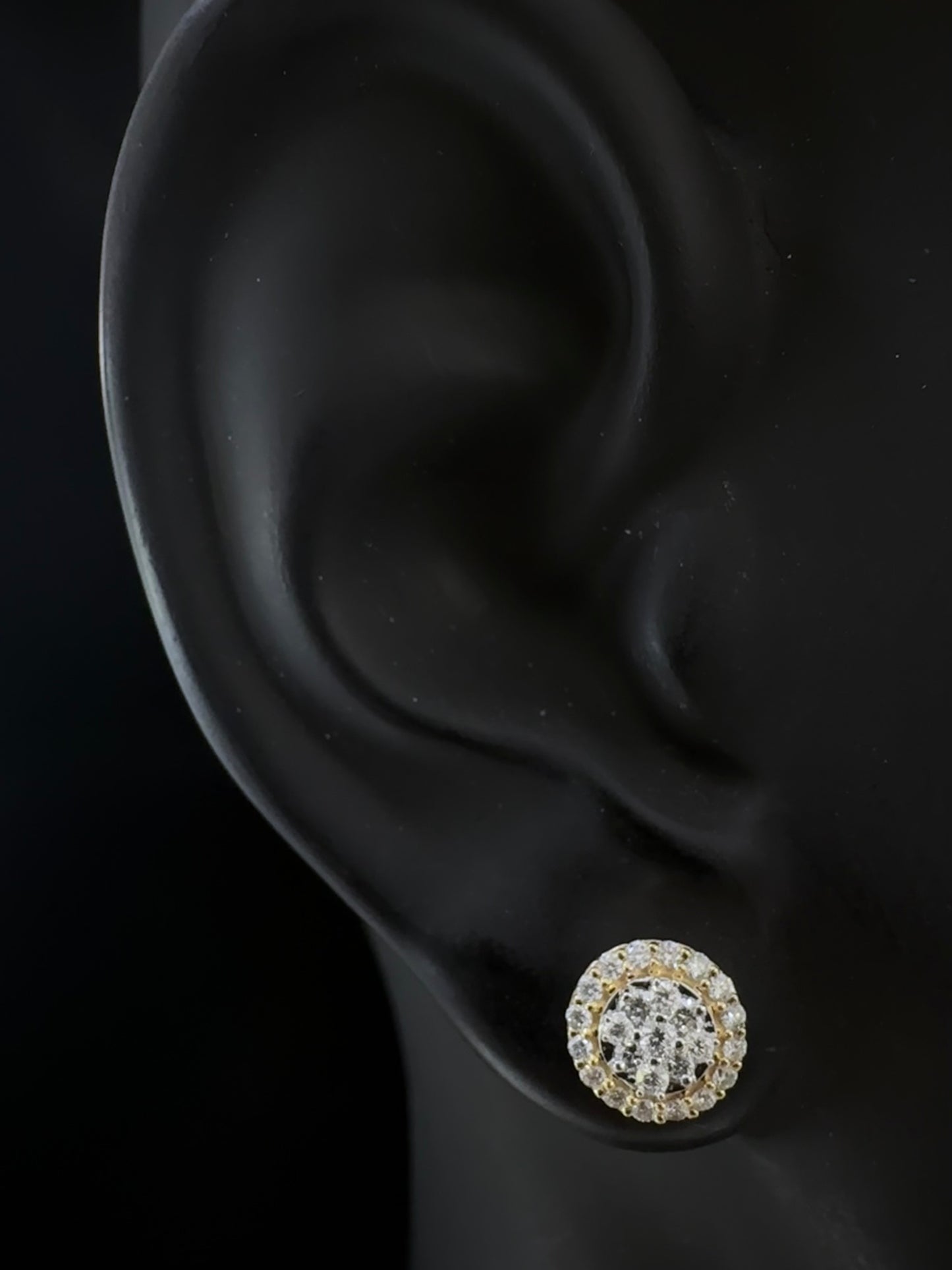 14K YELLOW GOLD DIAMOND EARRINGS