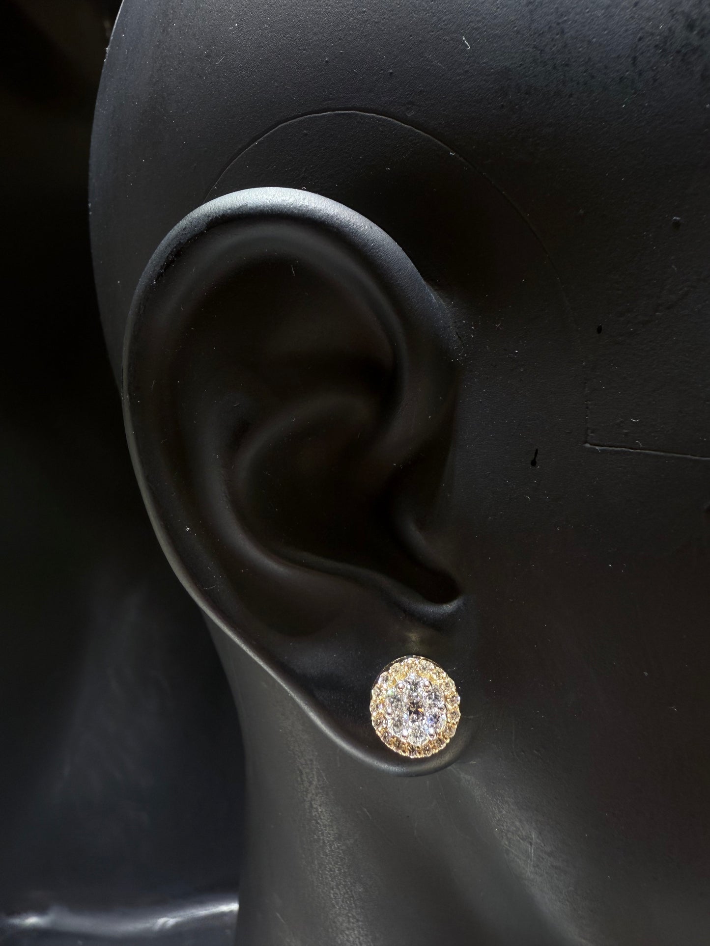 14K YELLOW GOLD DIAMOND EARRINGS
