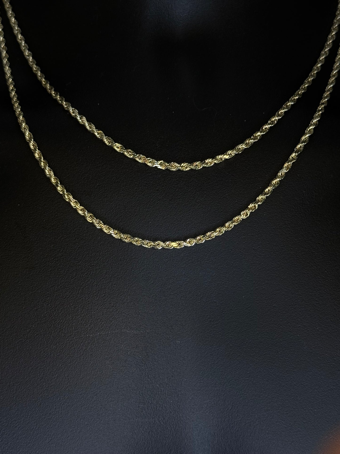 10K YELLOW GOLD ROPE CHAIN 3mm