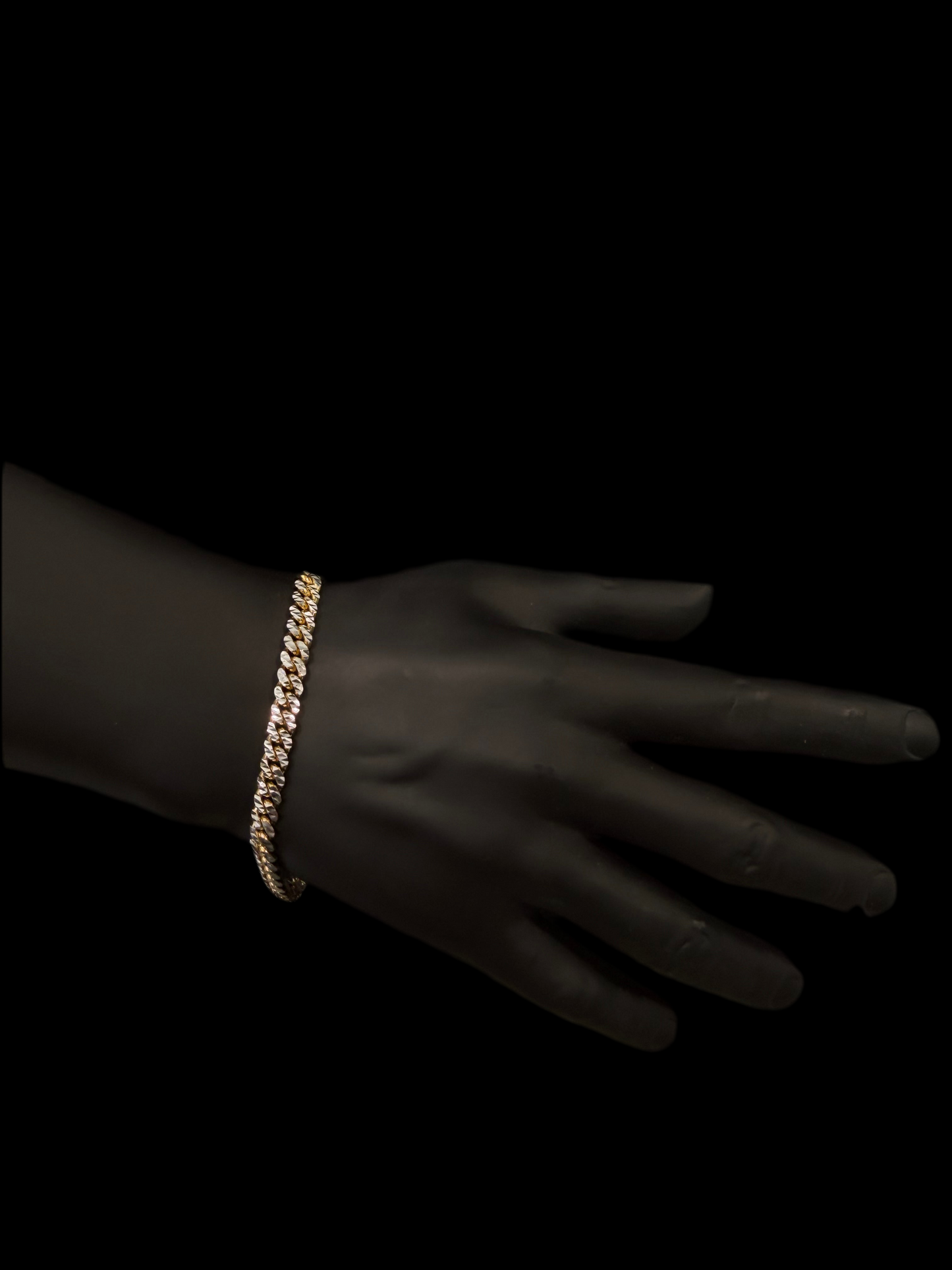 10K YELLOW GOLD 6MM DIAMOND CUT SOLID CUBAN LINK BRACELET