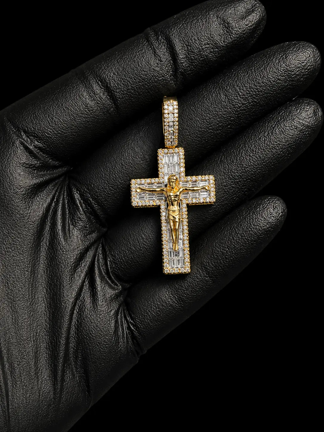 10K Gold Diamond Crucifix Pendant Angelica Jewellers