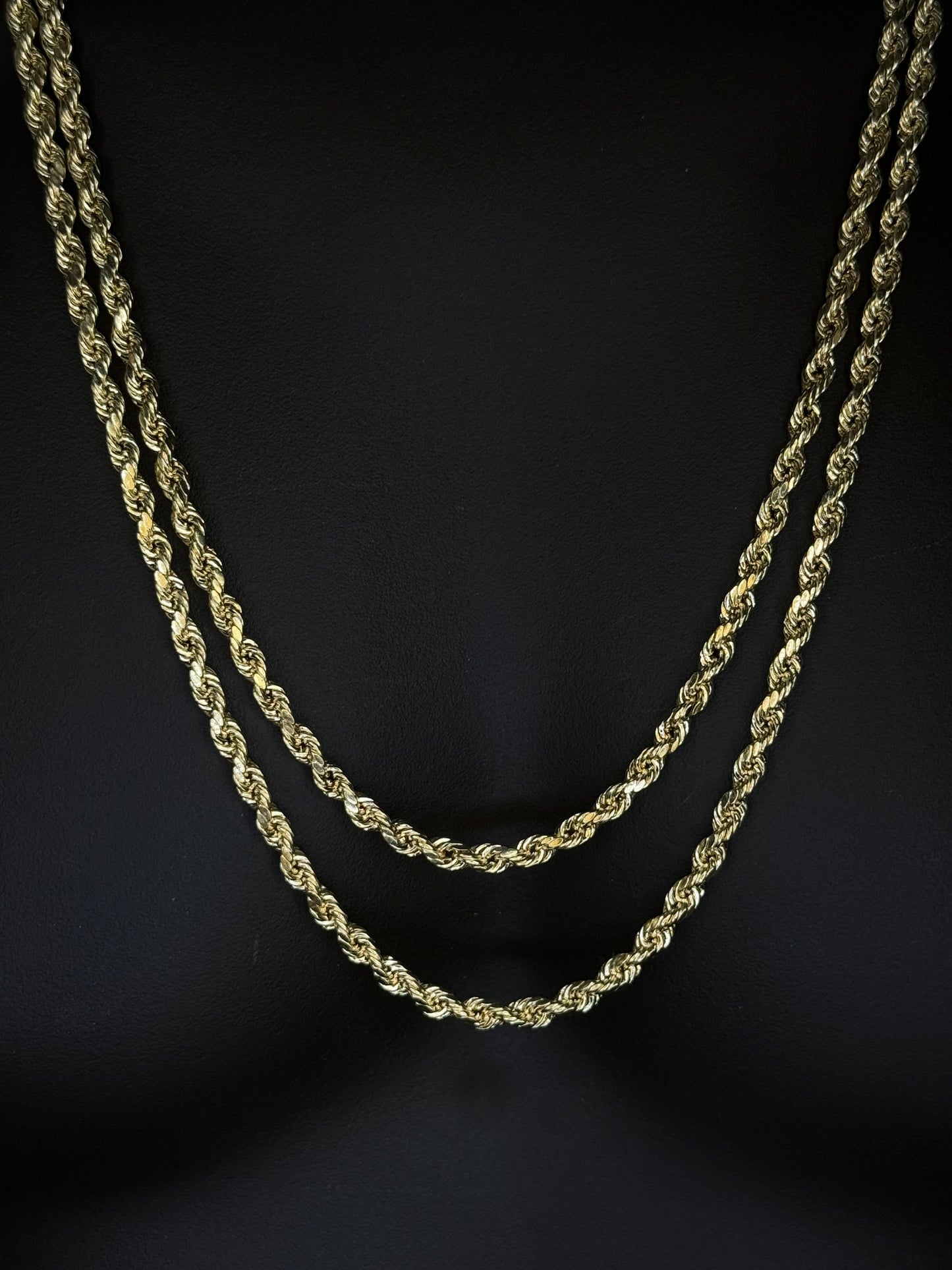 10K YELLOW GOLD ROPE CHAIN 5mm