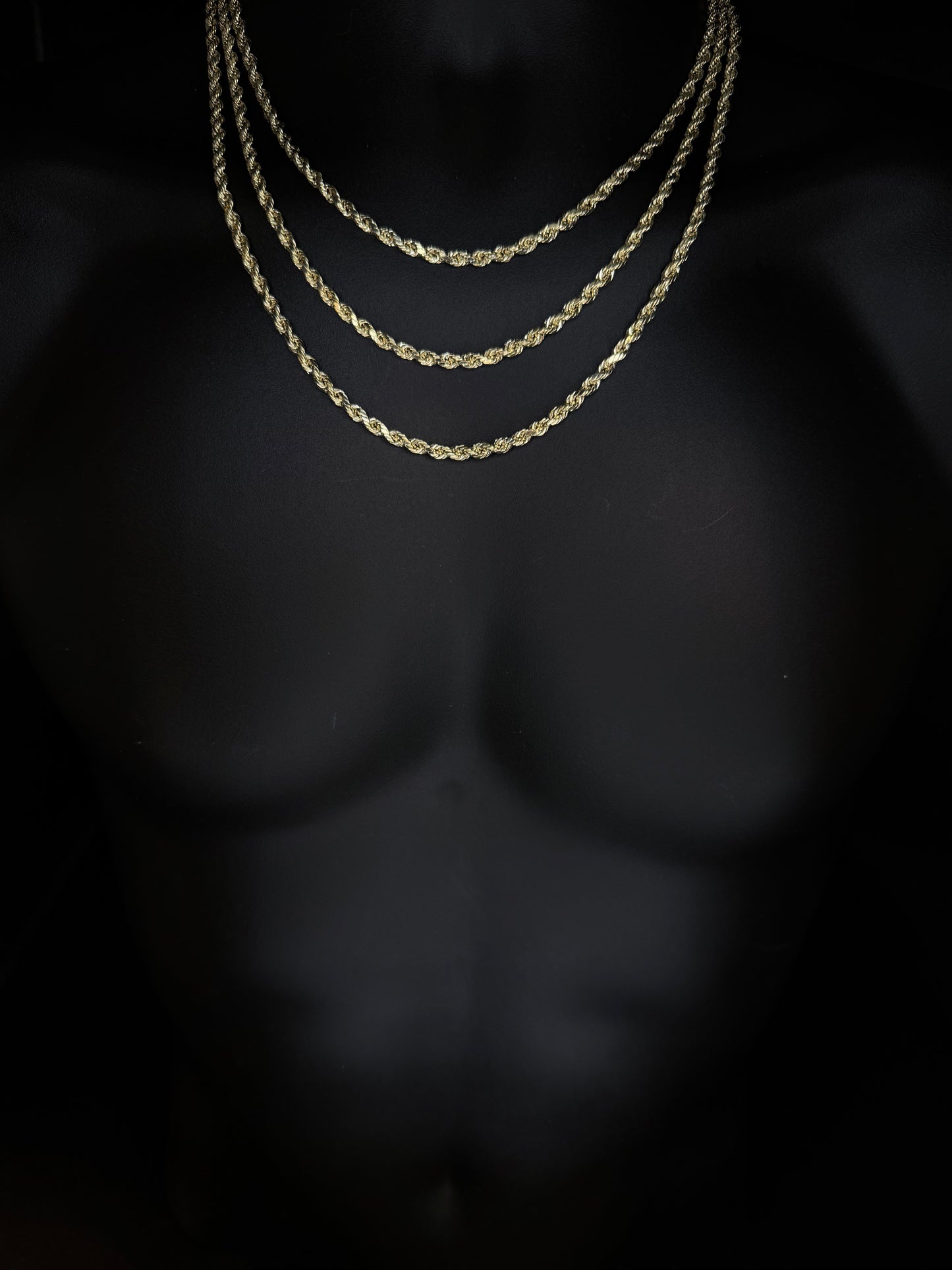 10K YELLOW GOLD ROPE CHAIN 4mm