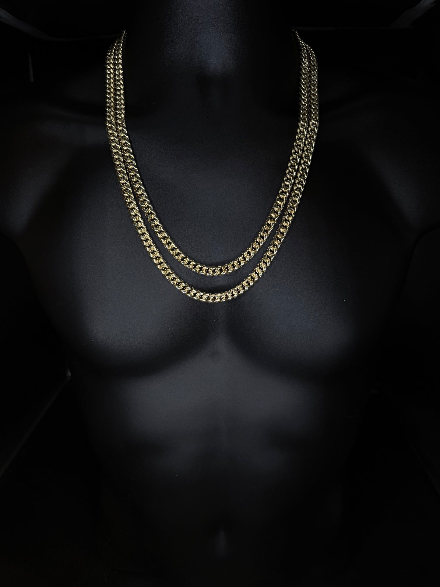 10K YELLOW GOLD CUBAN LINK CHAIN 8mm