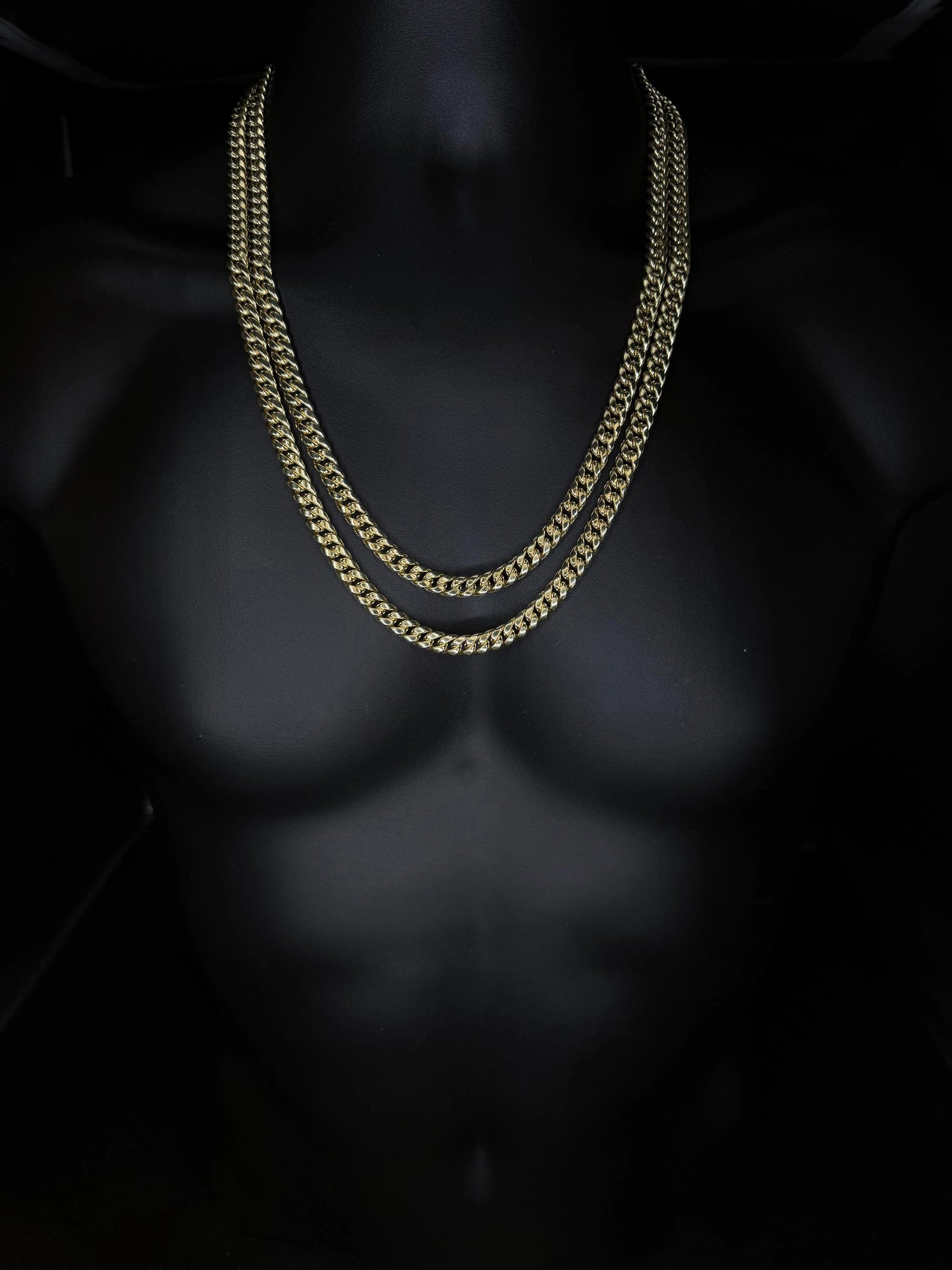 10K YELLOW GOLD CUBAN LINK CHAIN 8mm Angelica Jewellers