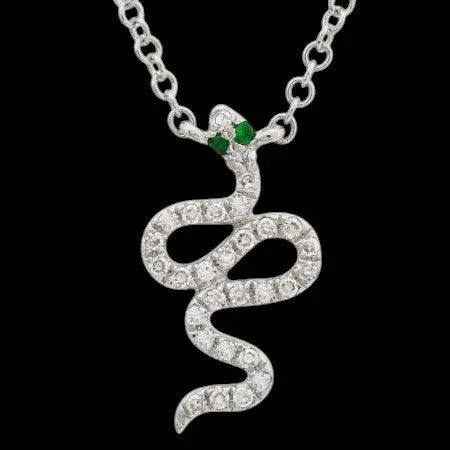 14K YELLOW GOLD DIAMOND SNAKE NECKLACE Angelica Jewellers