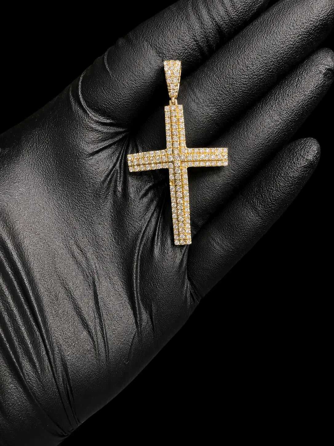 10K Gold Diamond Cross Pendant Angelica Jewellers