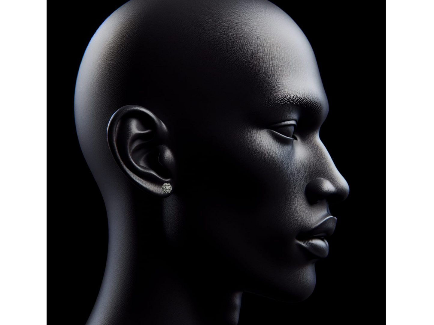 14K YELLOW GOLD BAGUETTE & ROUND VVS F+ DIAMOND EARRINGS