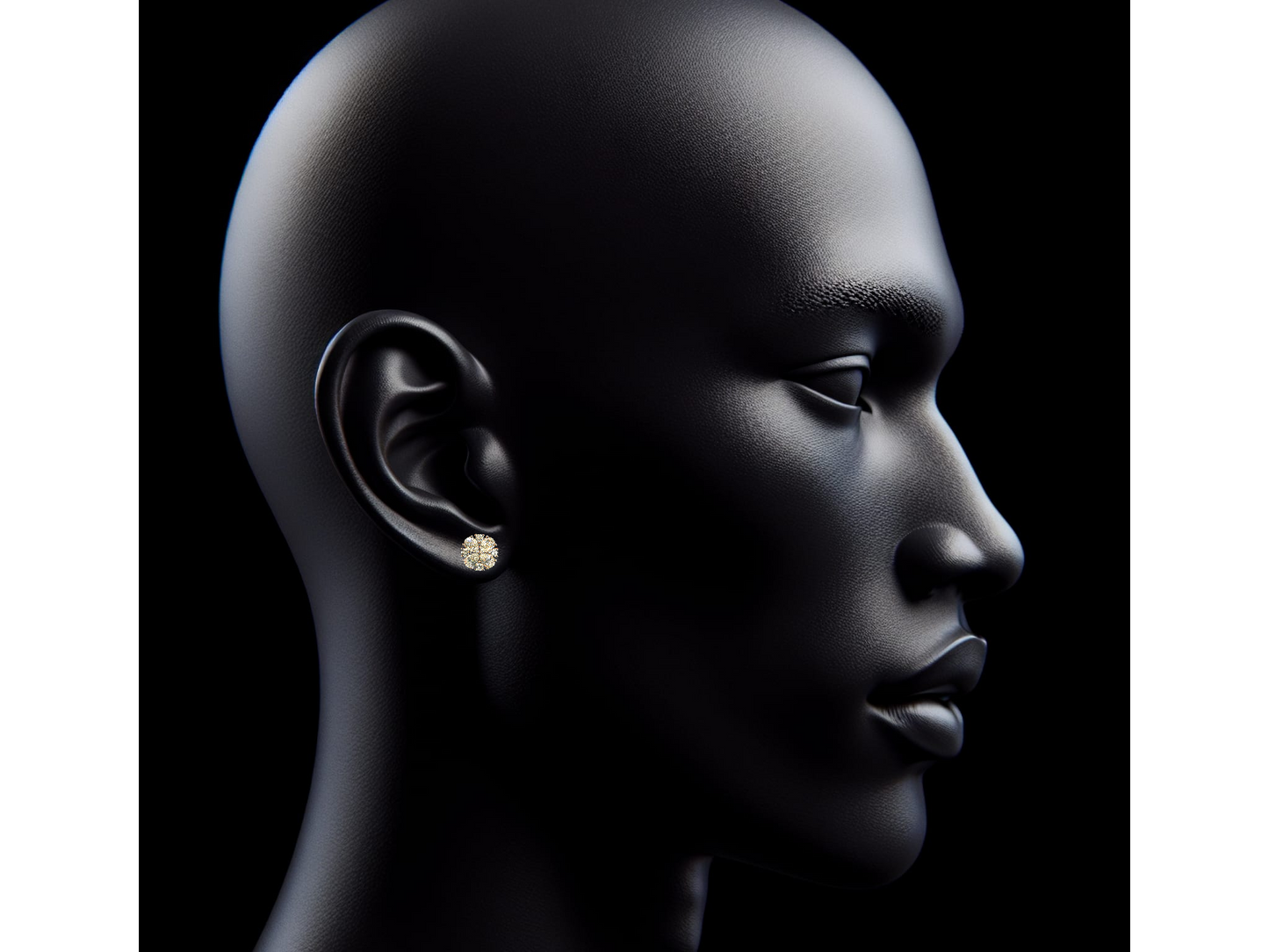 PENDIENTES DE ORO ROSA DE 14 K CON DIAMANTES REDONDOS Y FORMA DE PERA VVS F+