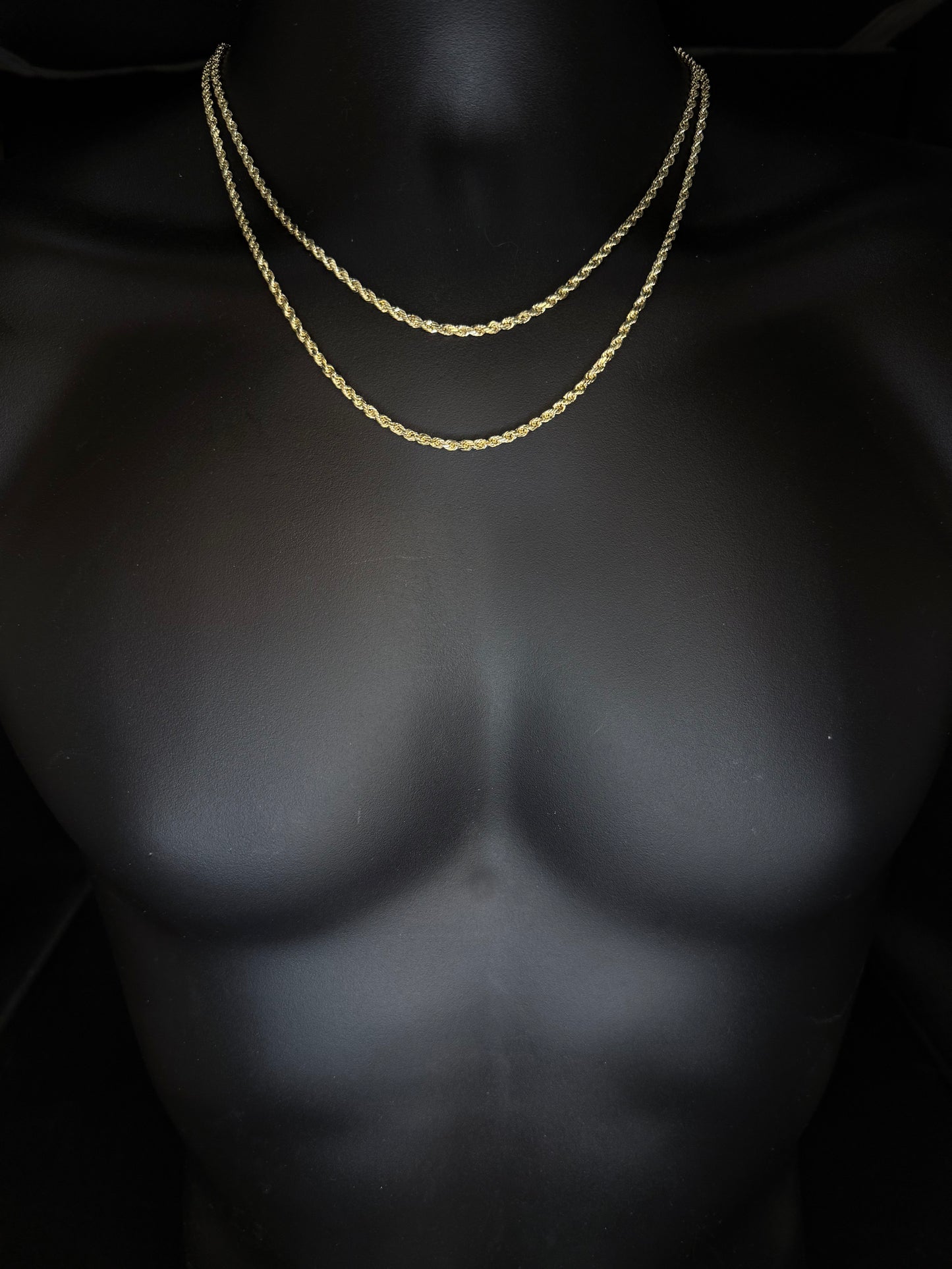 10K YELLOW GOLD ROPE CHAIN 3mm