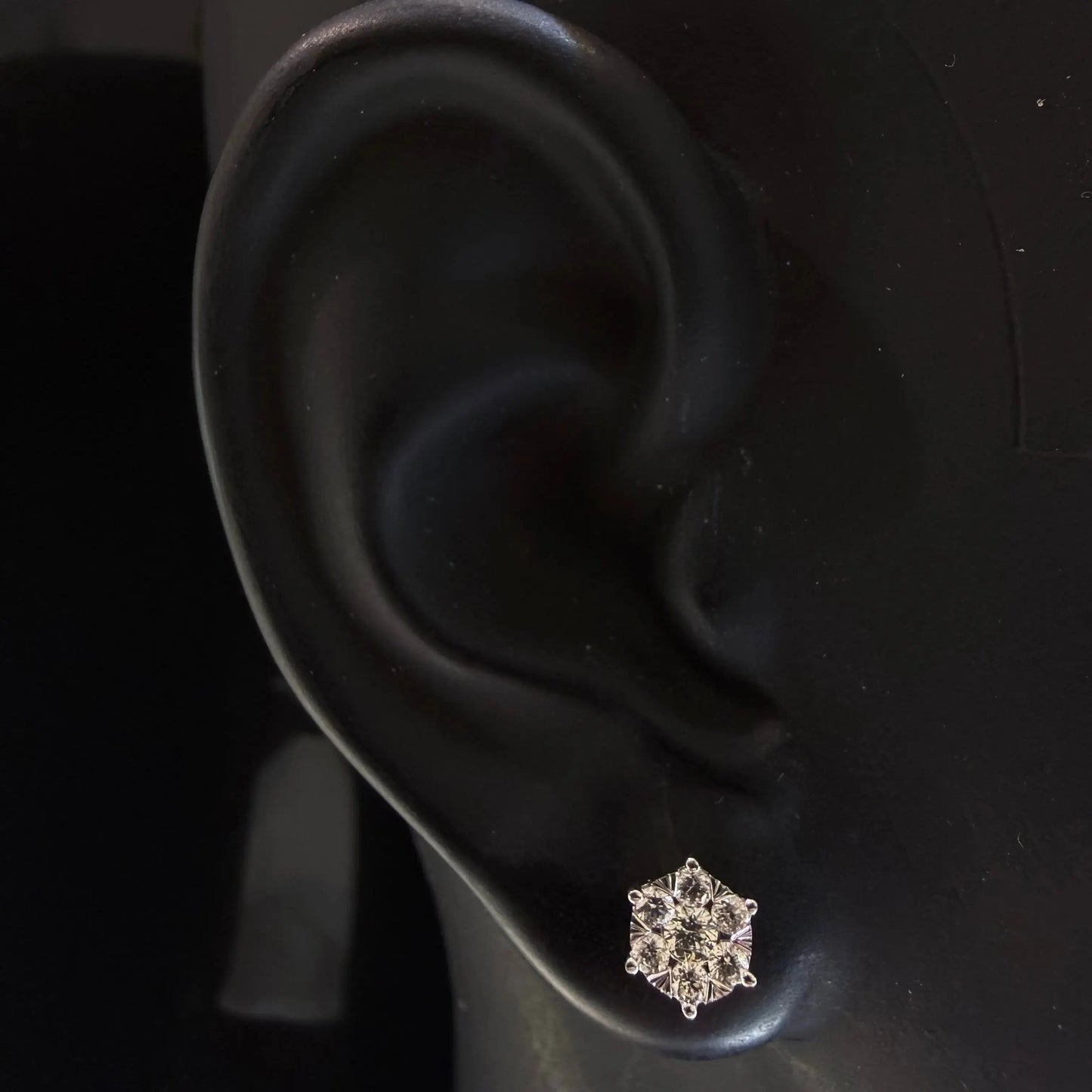 14K DIAMOND EARRINGS 7.5MM Angelica Jewellers