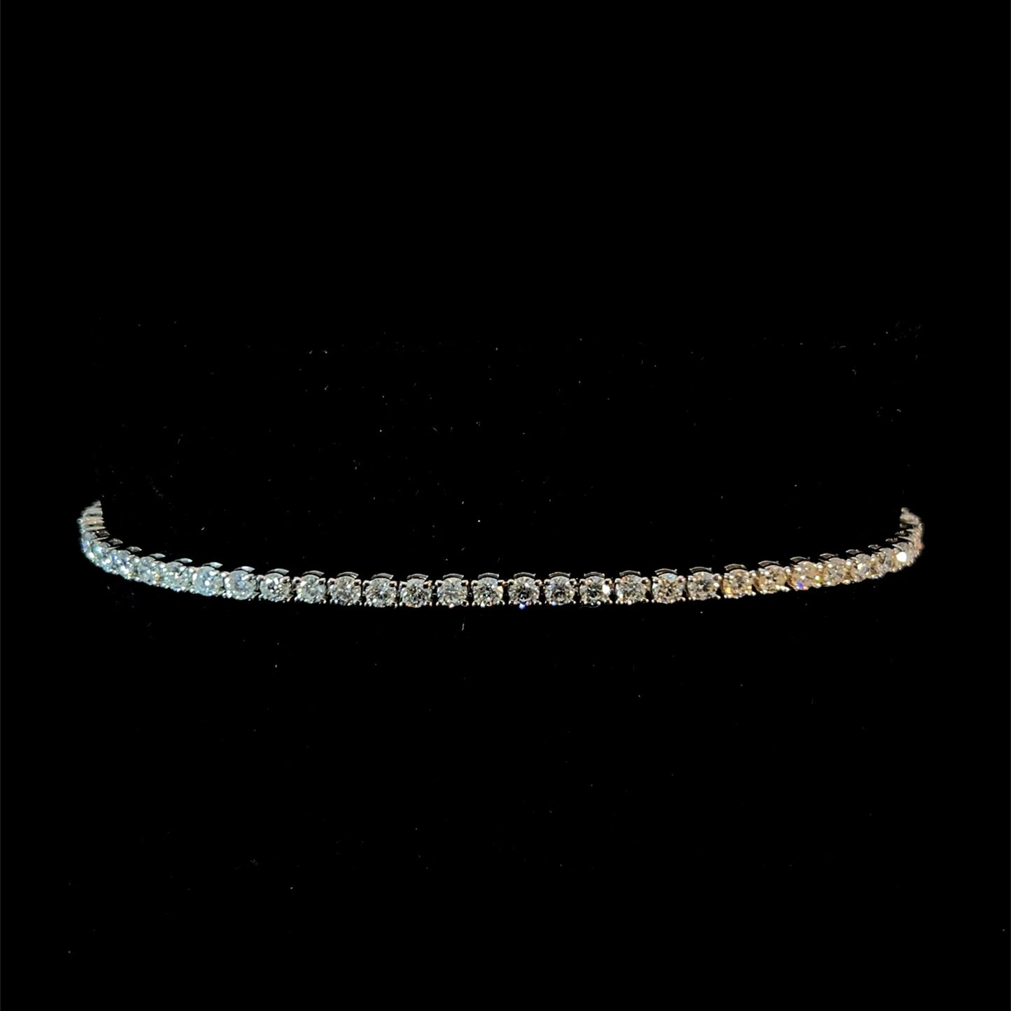 14K WHITE GOLD 2.55MM VVS F+ DIAMOND TENNIS BRACELET Angelica Jewellers