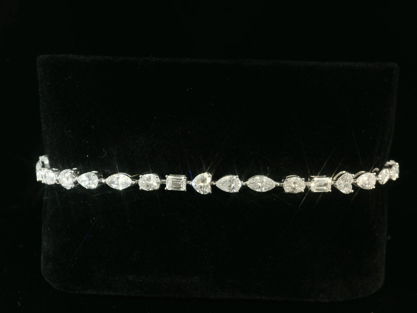 14K WHITE GOLD 3.70MM VVS-VS F+ LAB DIAMOND TENNIS BRACELET