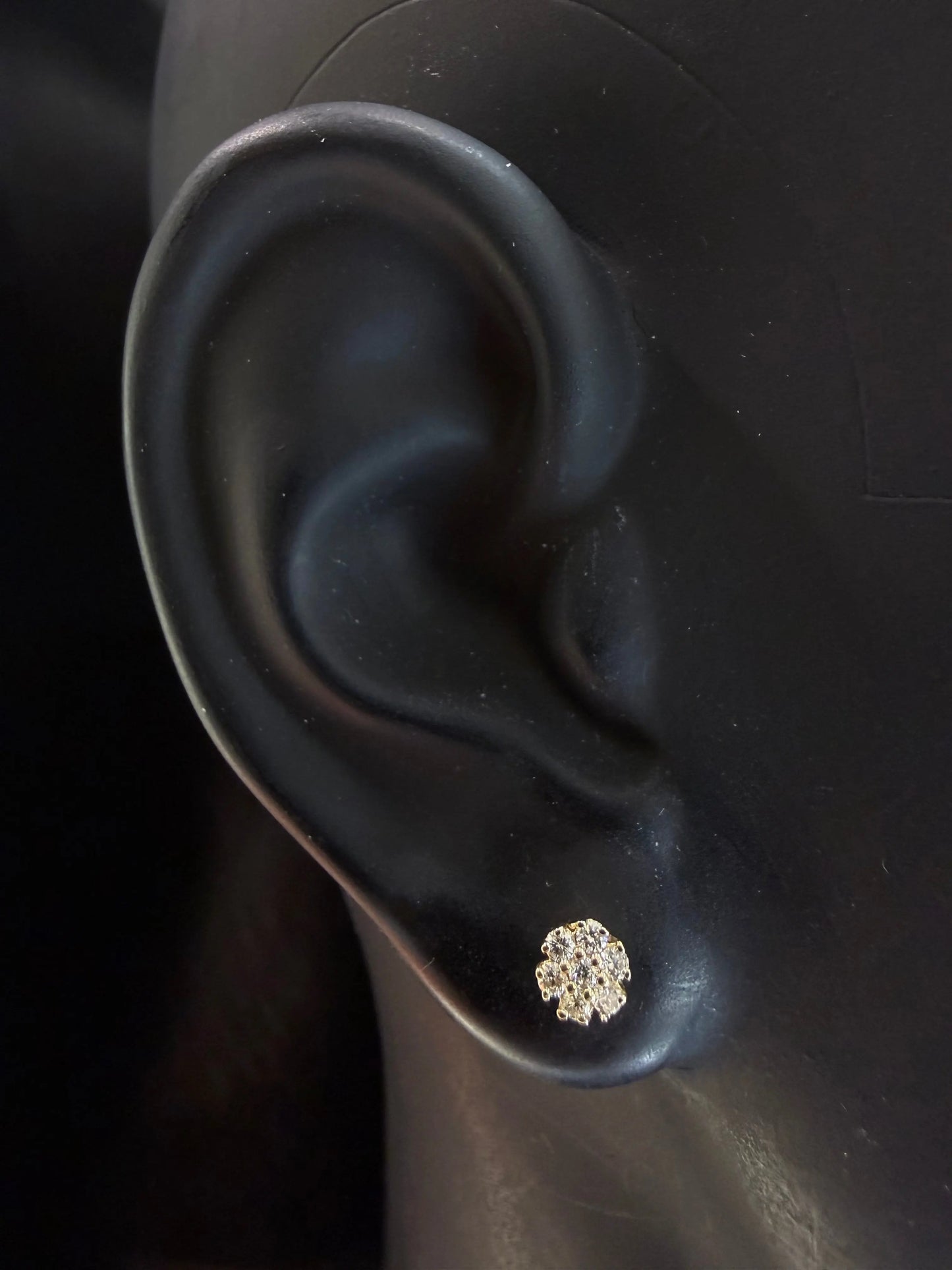 14K YELLOW GOLD DIAMOND EARRINGS 5mm Angelica Jewellers