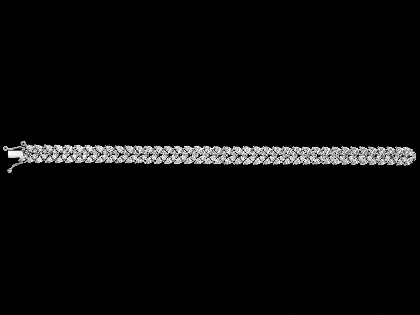 14K White Gold Clover Lab-Grown Diamond Bracelet – 4.03 CT VS–VVS F (Copy) Angelica Jewellers