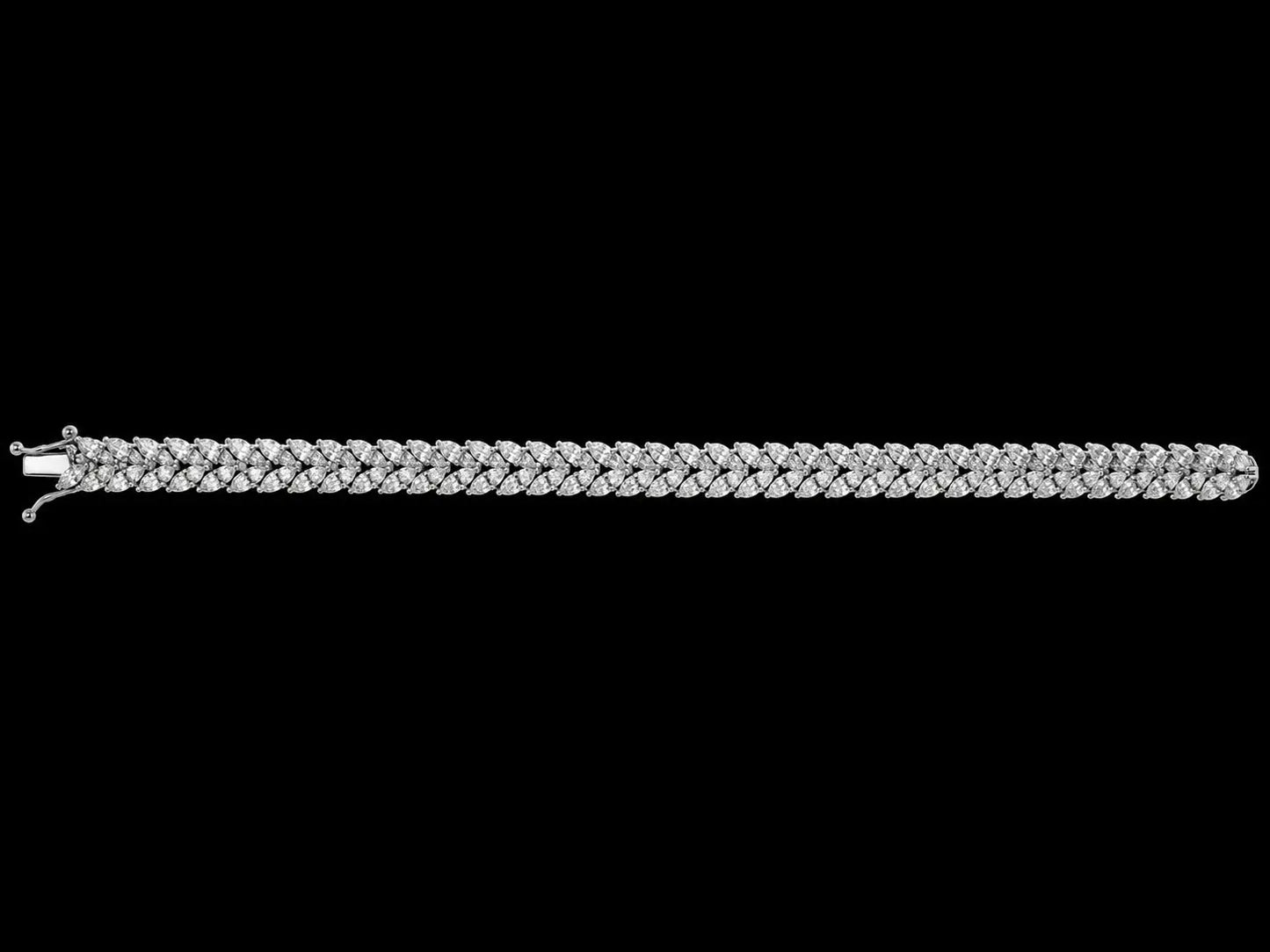 14K White Gold "Cesar" Lab Diamond Tennis Bracelet – 10.38 CT Angelica Jewellers