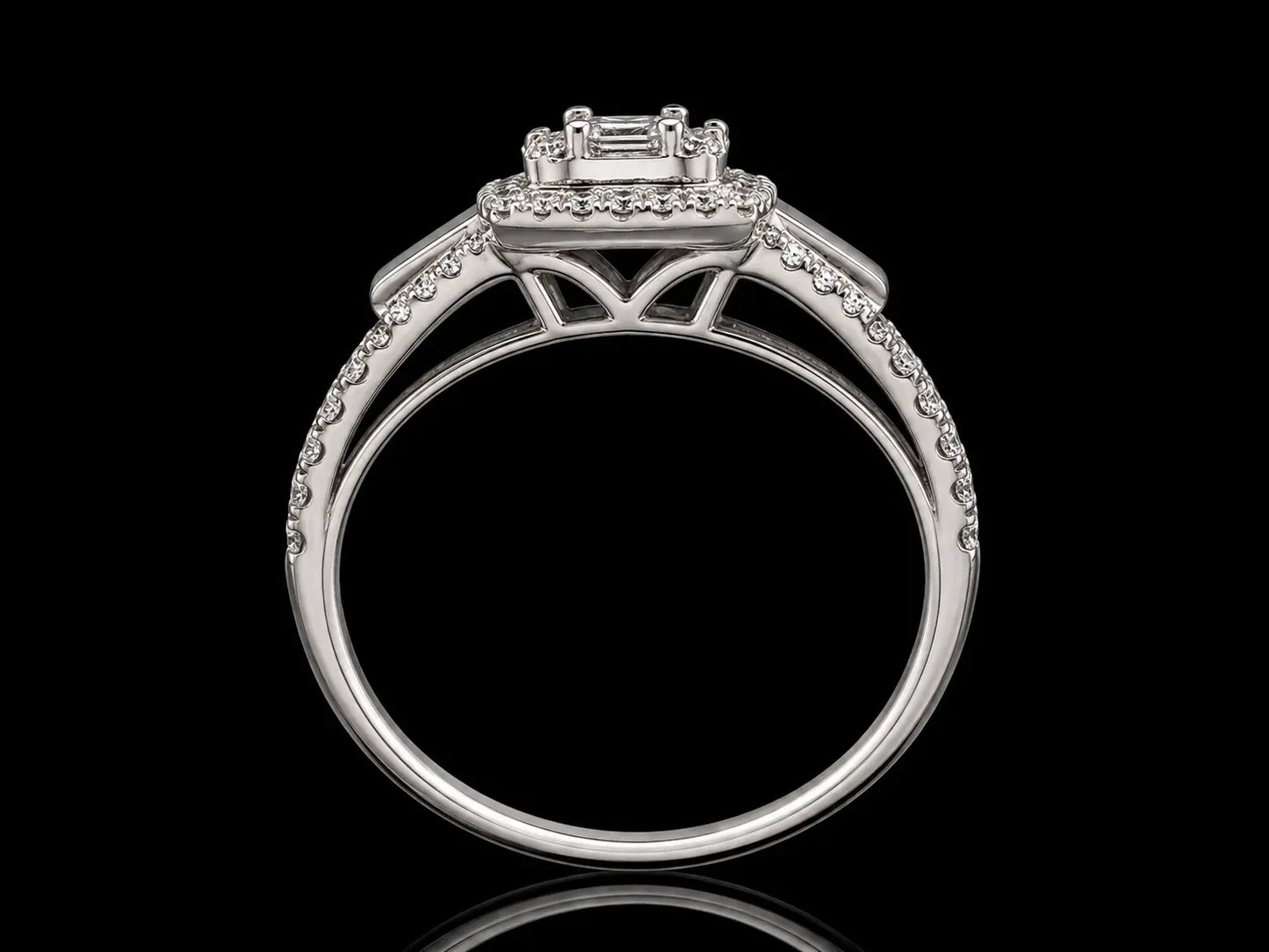 14K White Gold Diamond Bridal Set – 0.70 CTW Natural Diamonds Angelica Jewellers