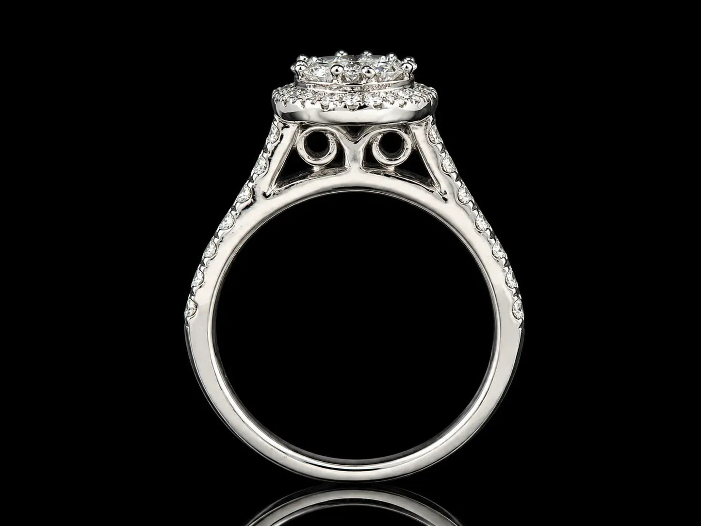 14K White Gold Natural Diamond Engagement Ring Set – 1.25 CTW Angelica Jewellers