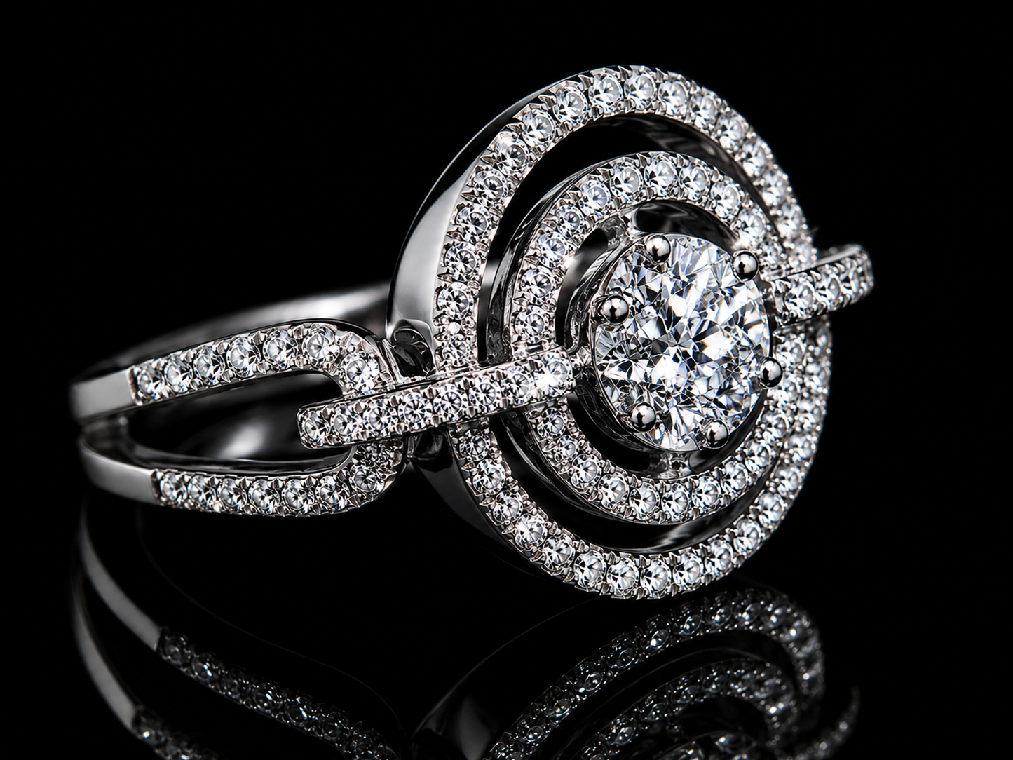 14K White Gold Princess Cluster Diamond Ring – 0.60 CT (Copy) Angelica Jewellers
