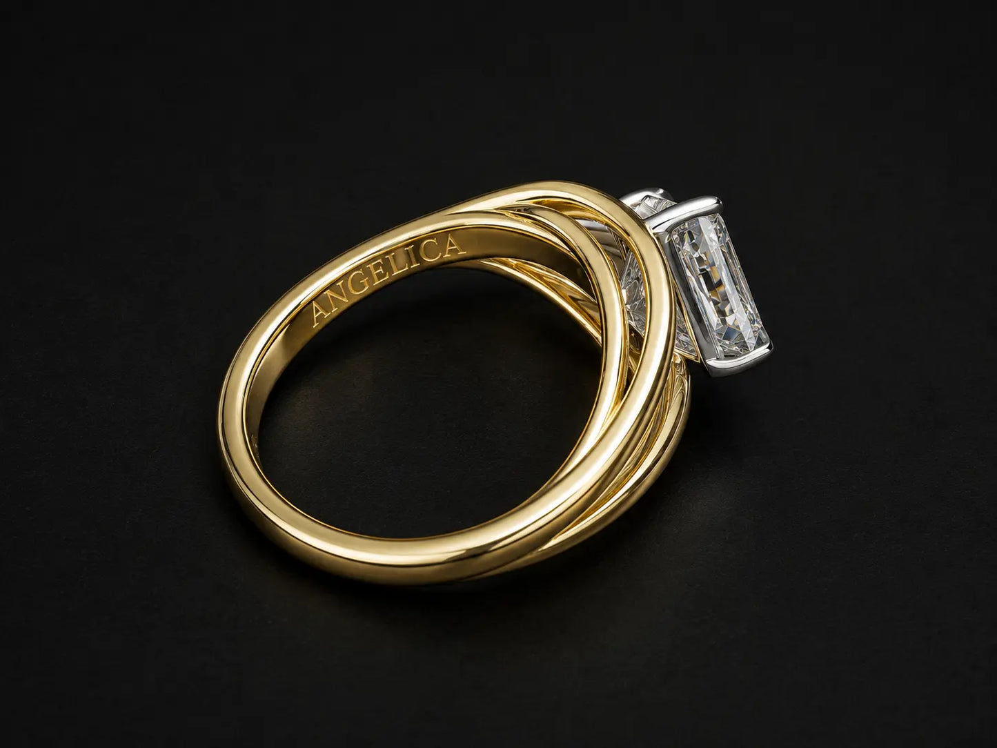 14K Yellow Gold Split Shank Engagement Ring – 3.05 CT IGI Certified Lab-Grown Diamond Angelica Jewellers