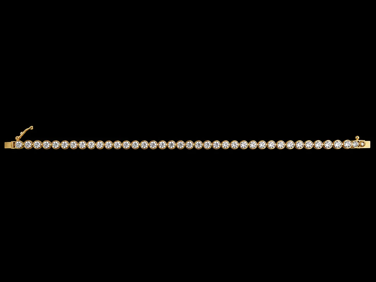 14K Yellow Gold Bezel-Set Lab Diamond Tennis Bracelet – 1.75 CTW Angelica Jewellers
