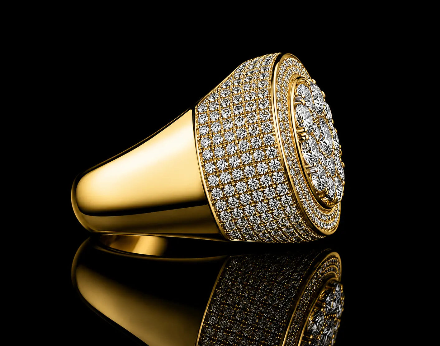 10K YELLOW GOLD DIAMOND RING 3.13CT OF DIAMONDS Angelica Jewellers