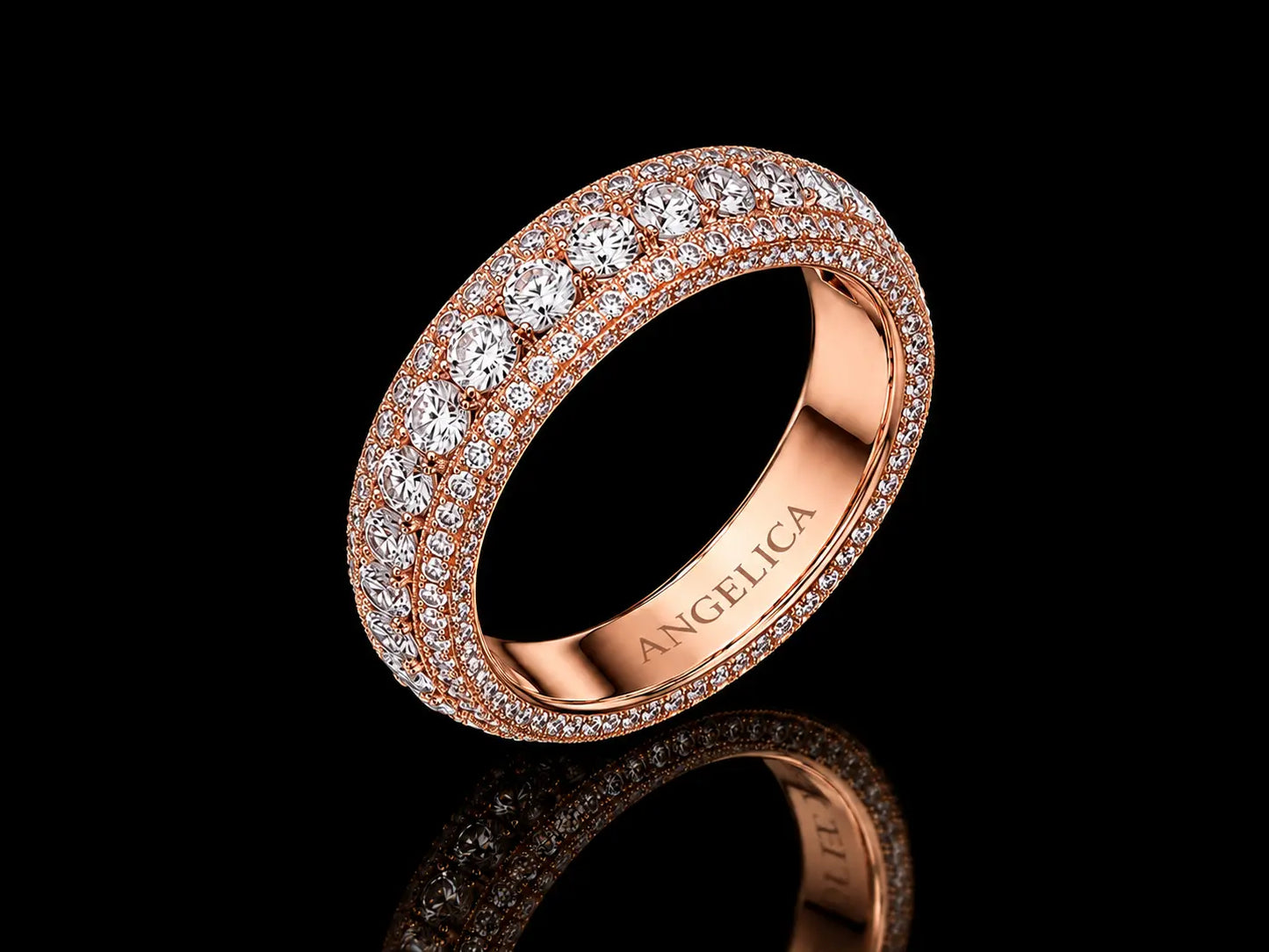 10K Rose Gold 3.75 CT Diamond Band – Signature Collection Angelica Jewellers