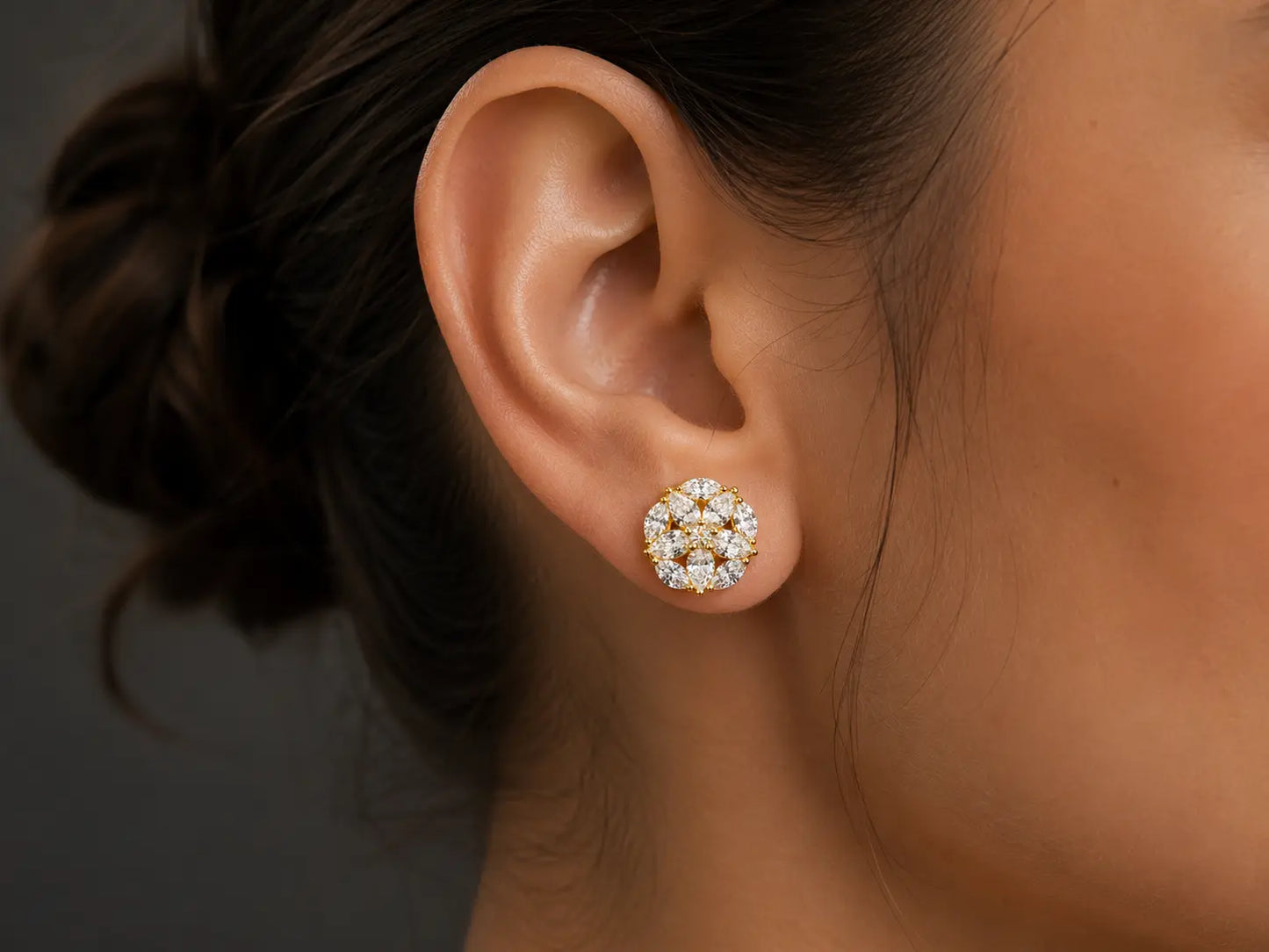 14K YELLOW GOLD PEAR SHAPE, MARQUISE & ROUND VVS F+ DIAMOND Angelica Jewellers