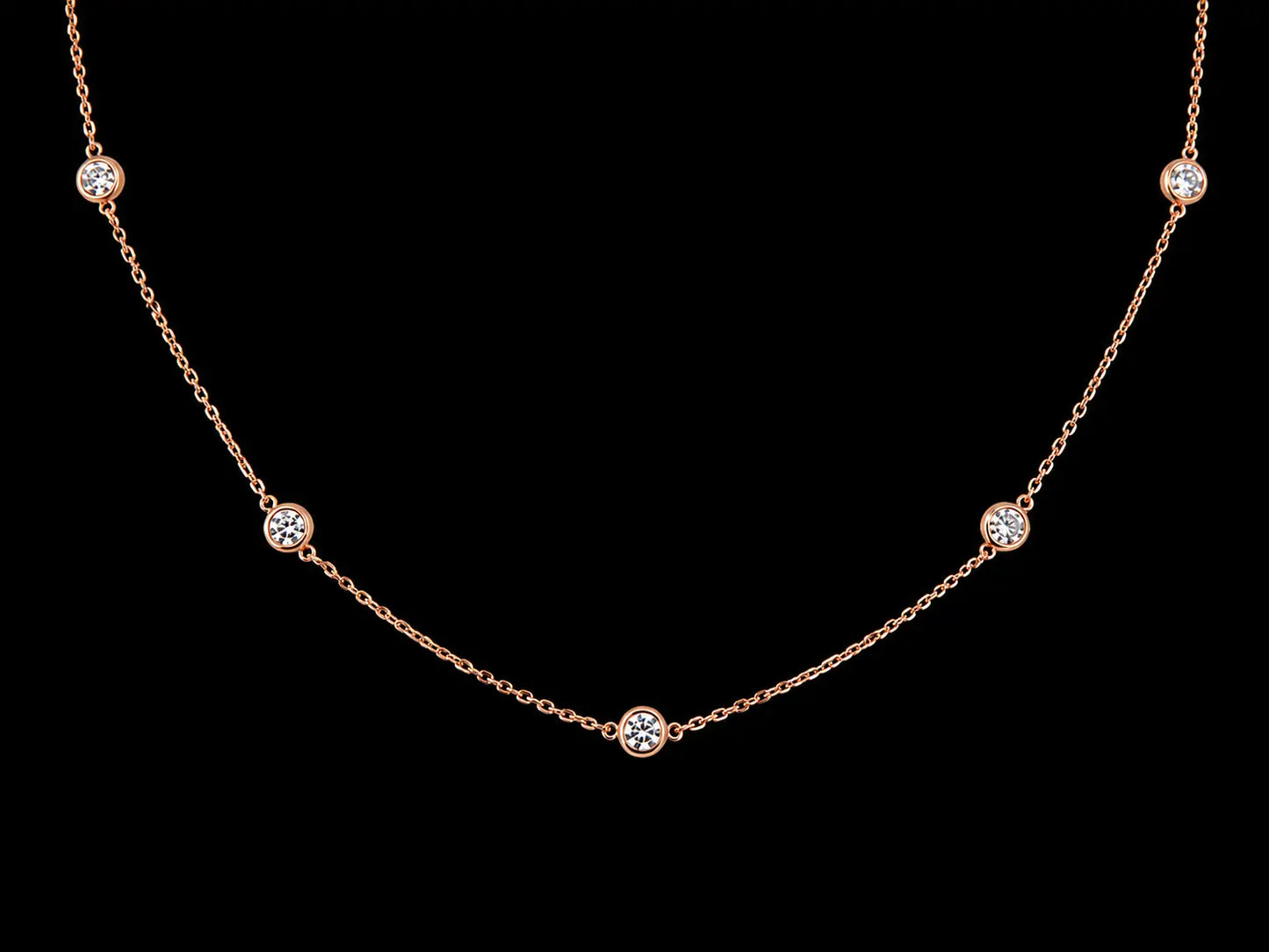 14K WHITE GOLD LAB-GROWN DIAMOND STATION NECKLACE – 1.75 CT Angelica Jewellers