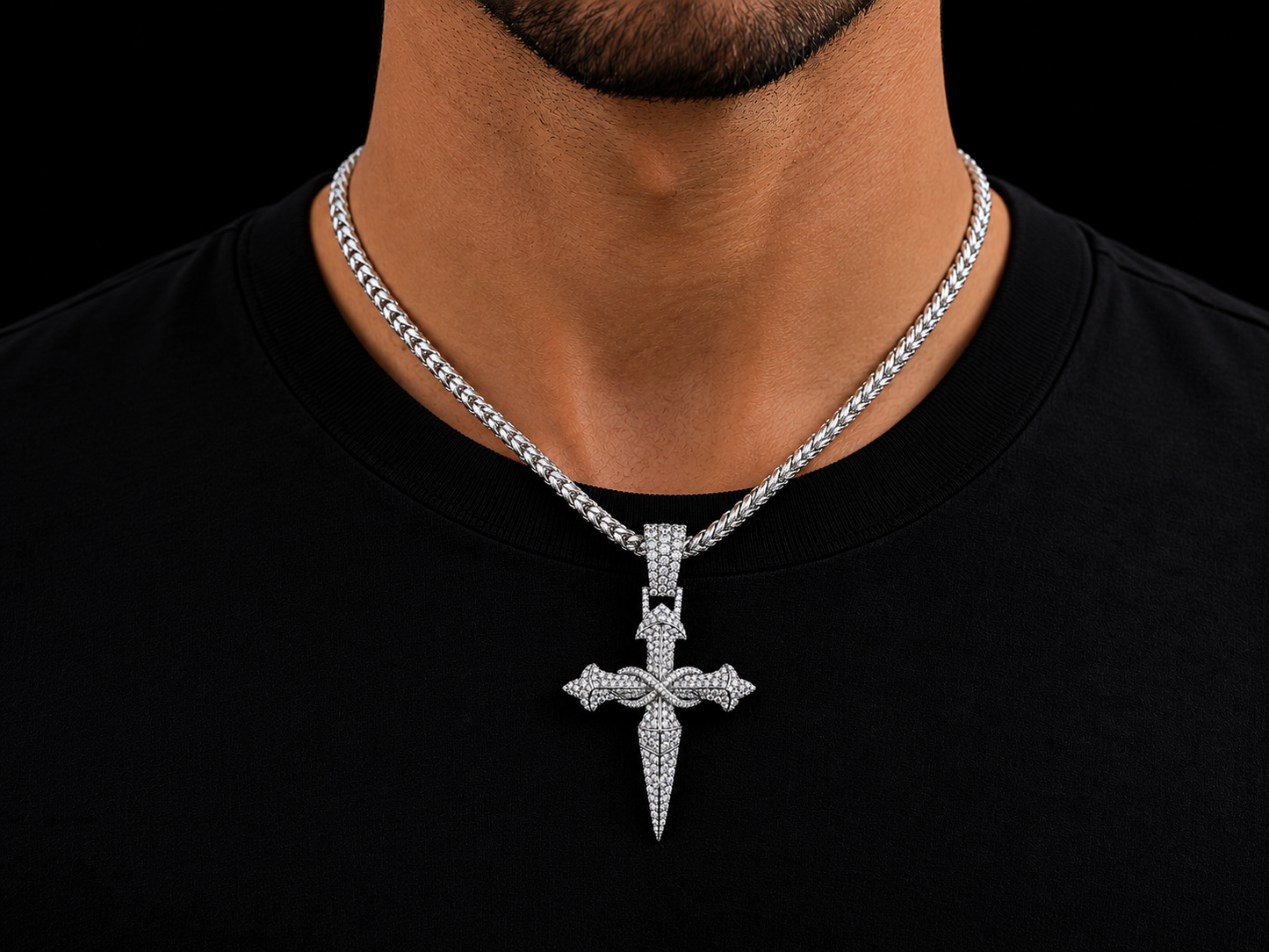 10K WHITE GOLD DIAMOND CROSS PENDANT Angelica Jewellers