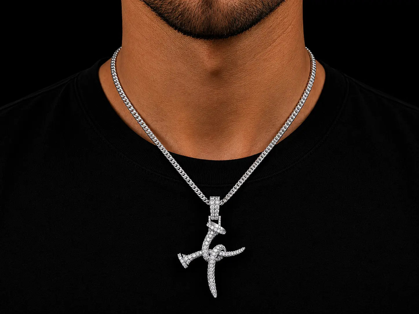 10K White Gold Signature Diamond Cross Pendant – 3.20 CT VVS F+ Angelica Jewellers