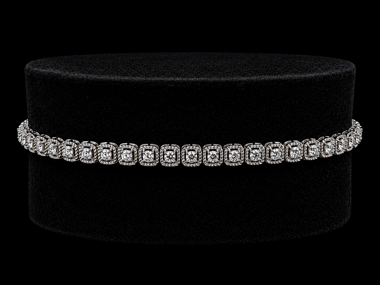 14K WHITE GOLD 4MM VVS F+ DIAMOND TENNIS BRACELET Angelica Jewellers