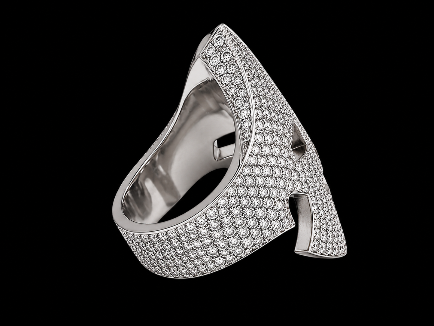 10K White Gold Spartan Ring | 5.25 CT VVS F+ Diamonds | Signature Collection Angelica Jewellers