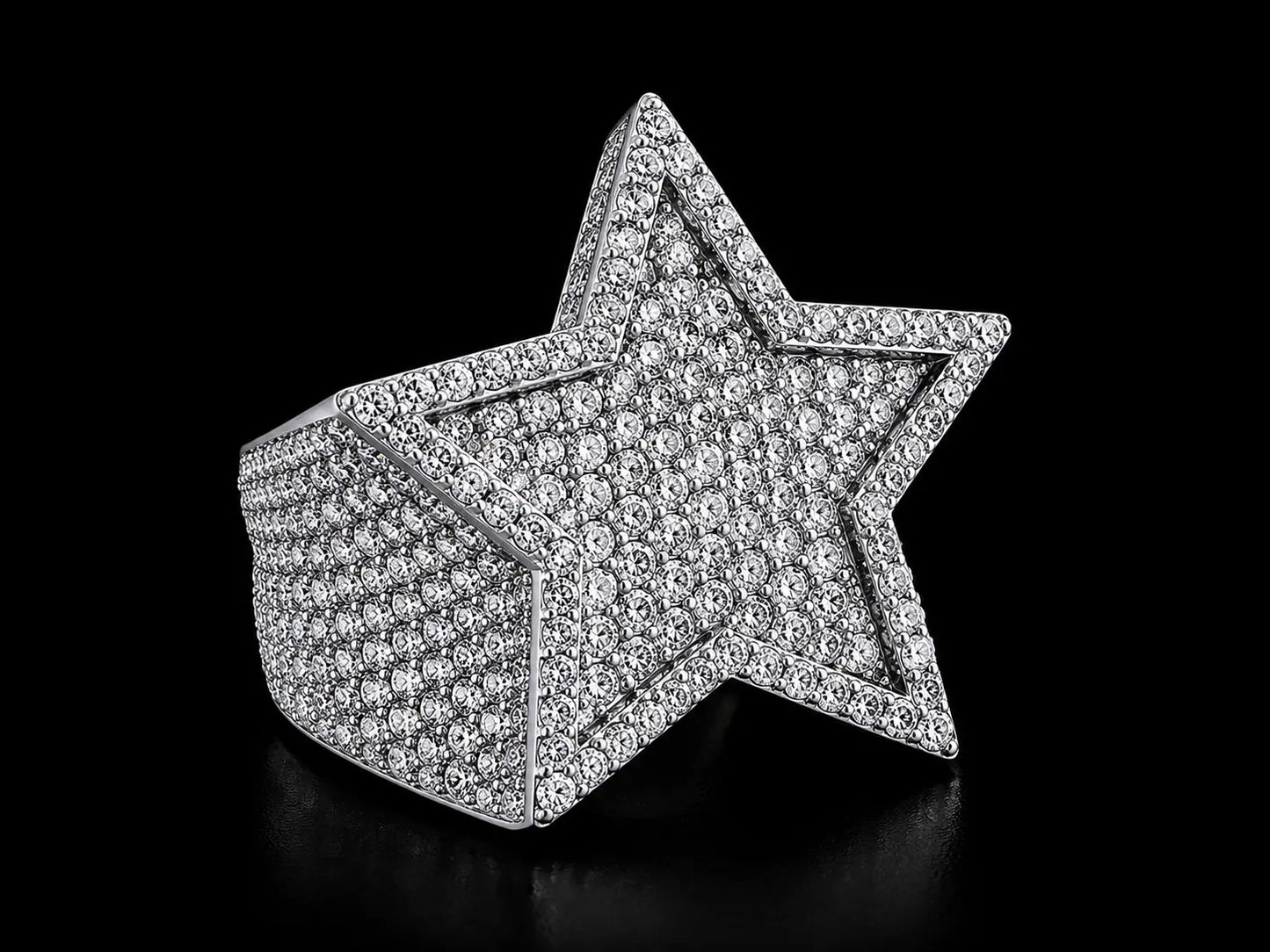 Angelica Signature 7.15 CT Diamond Star Ring – 10K White Gold Angelica Jewellers