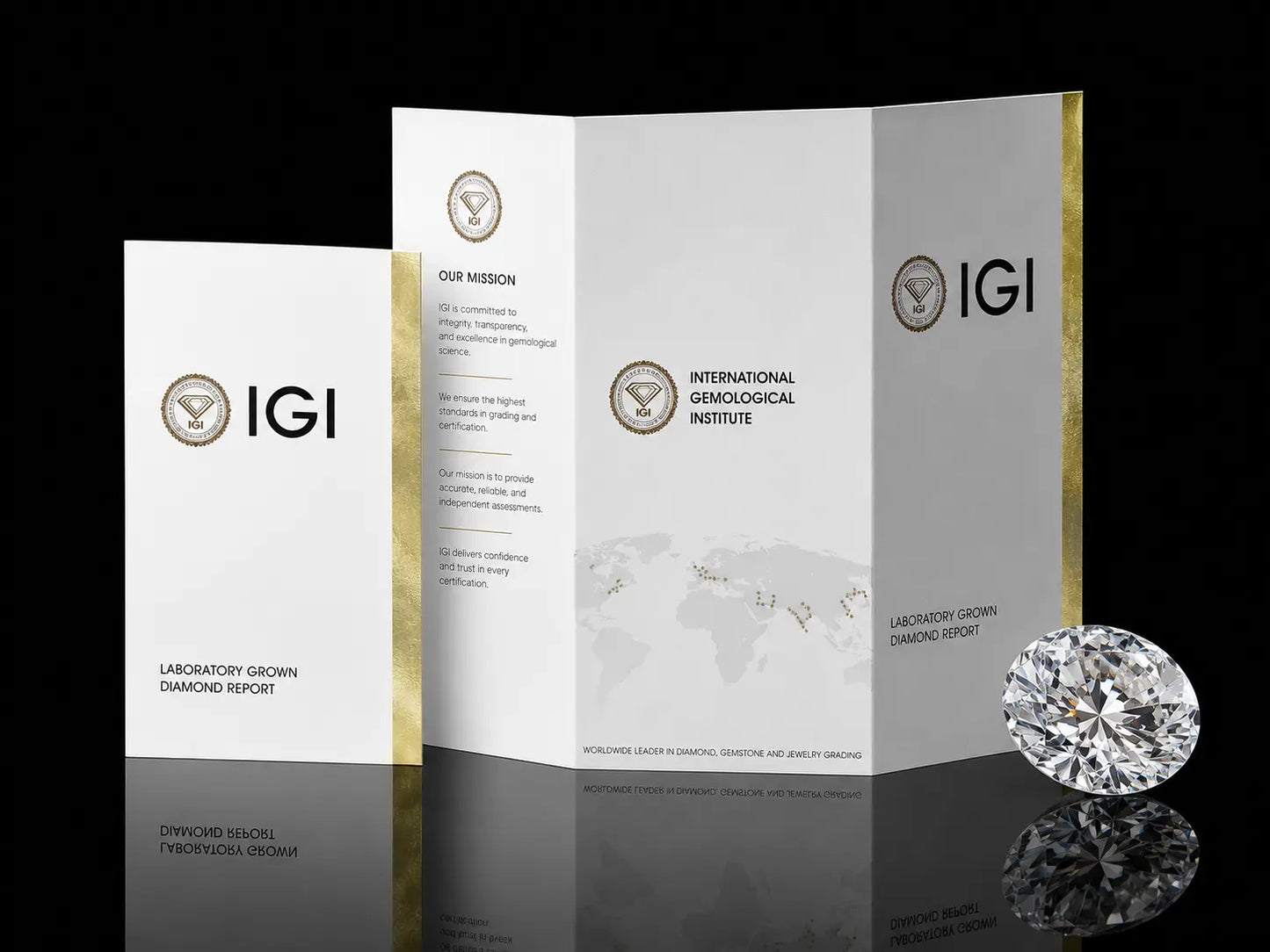 14K White Gold Lab-Grown Diamond Round Cut Engagement Ring – 2.46 CTW IGI Certified Angelica Jewellers