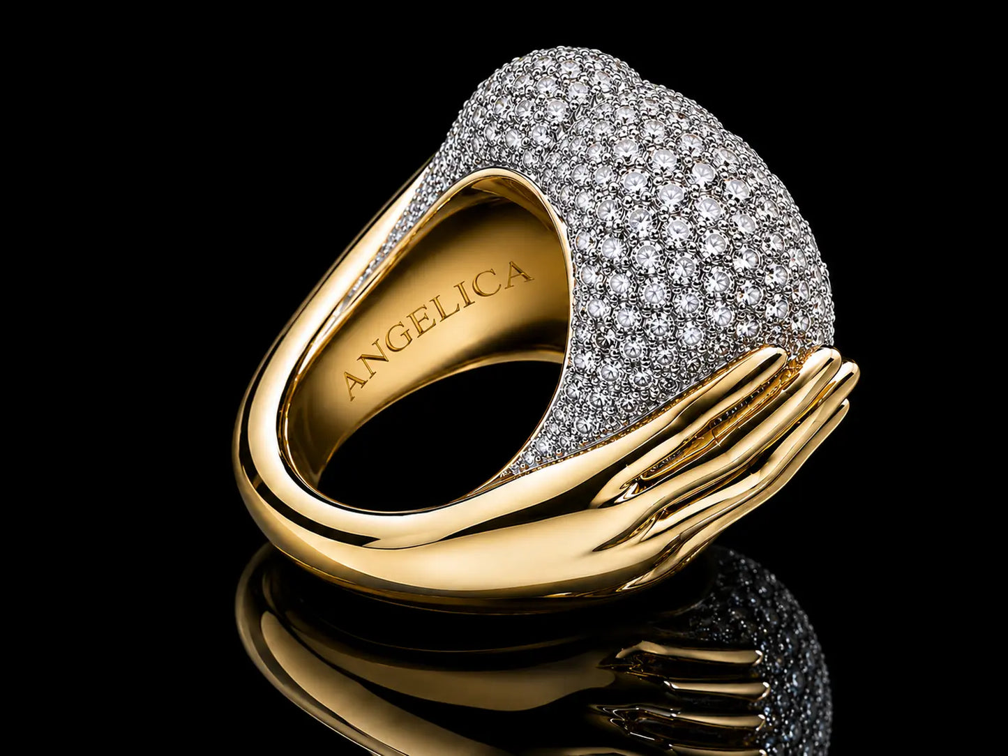 The New Klada Broken Heart Ring – 10K Two-Tone Gold Diamond Statement Ring | 5.87 CTW VVS F+ Diamonds Angelica Jewellers