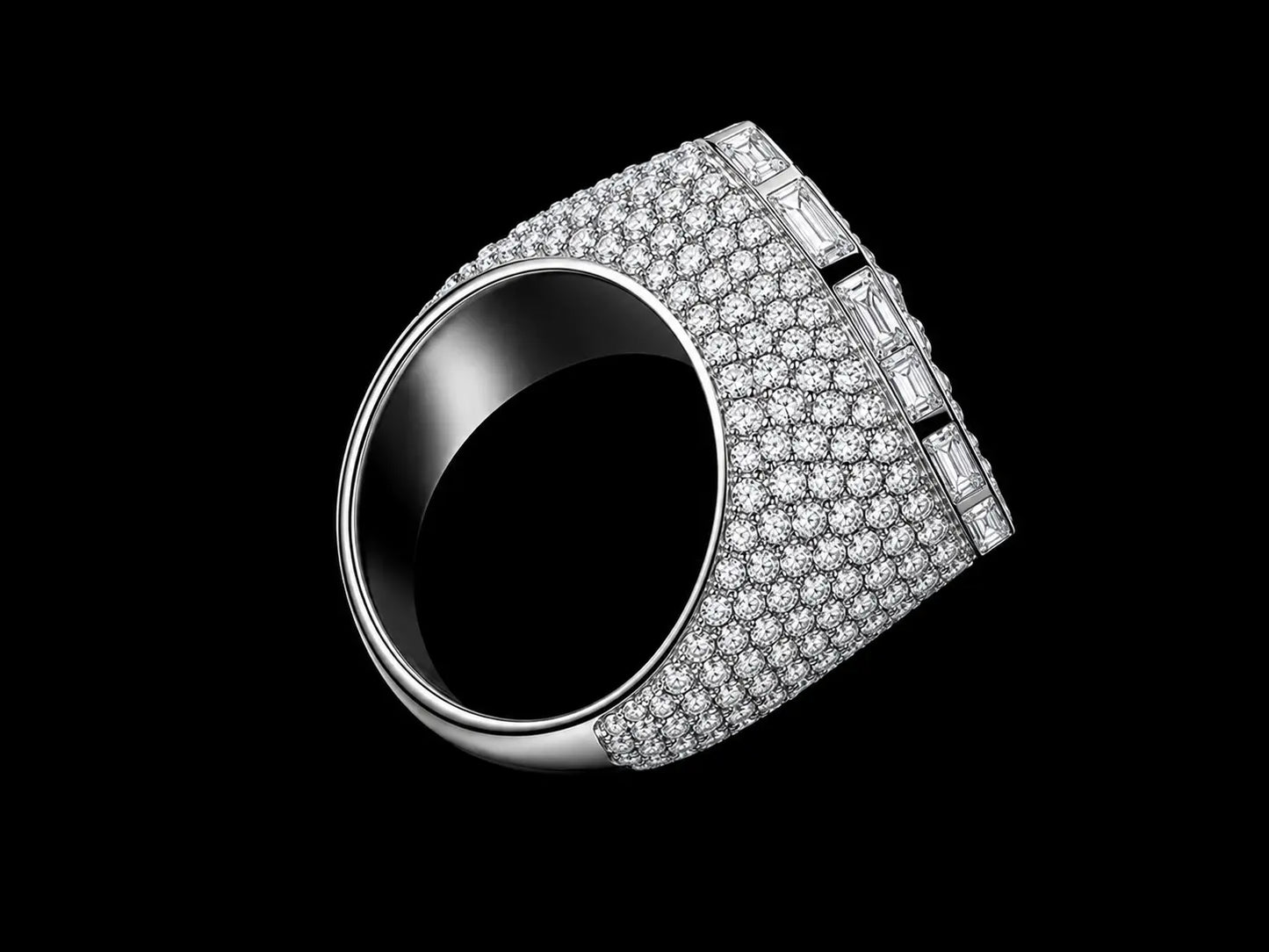 10K White Gold Pink Sapphire & Diamond Cross Ring – 9.10 CTW Angelica Jewellers