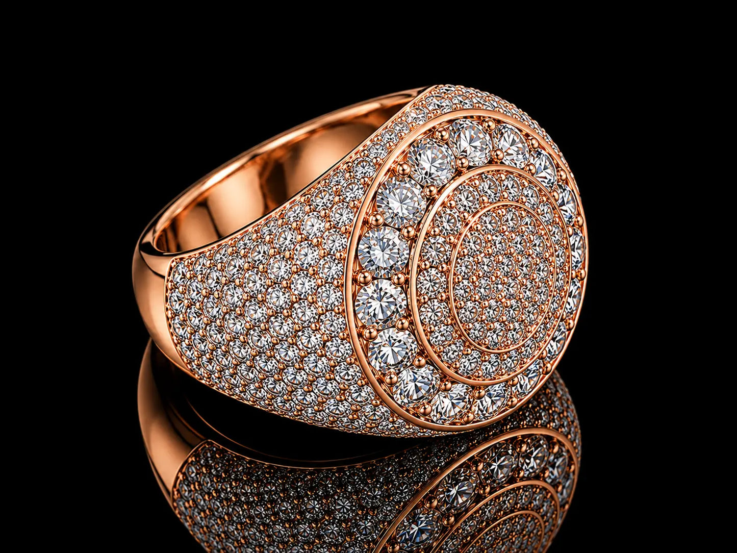 14K Rose Gold Diamond Ring – 5.05 CT Total Weight | VVS Clarity, F+ Color | Signature Collection Angelica Jewellers