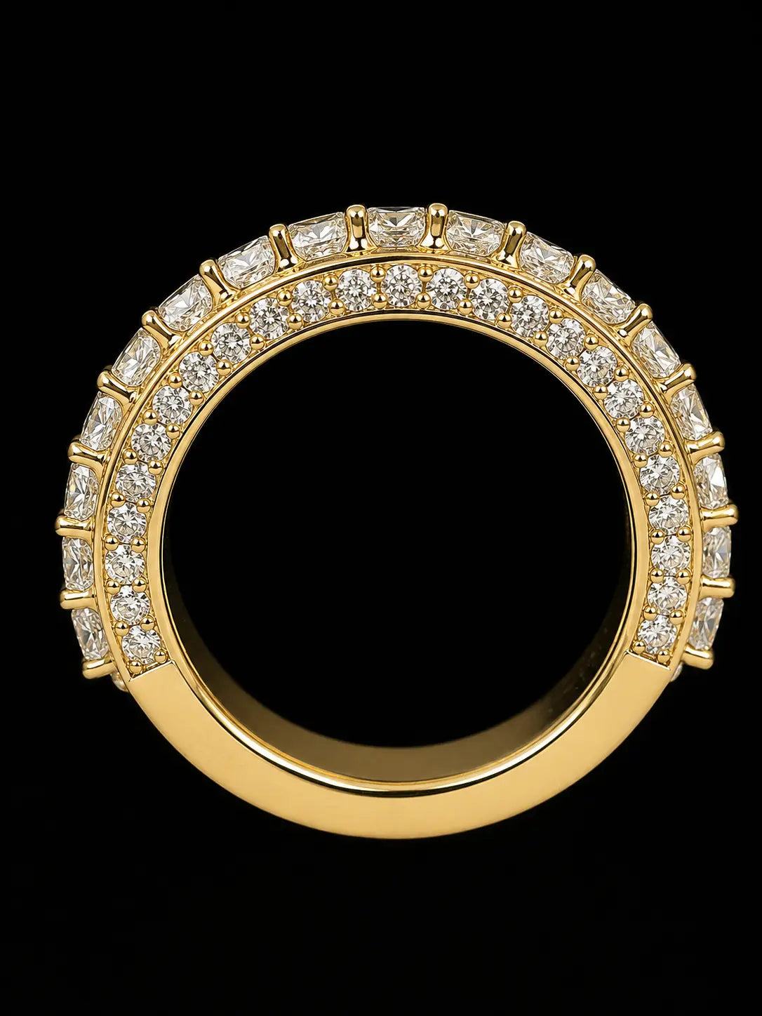 0K White Gold Diamond Band Ring – 3.40 CT VVS F+ Natural Diamonds Angelica Jewellers