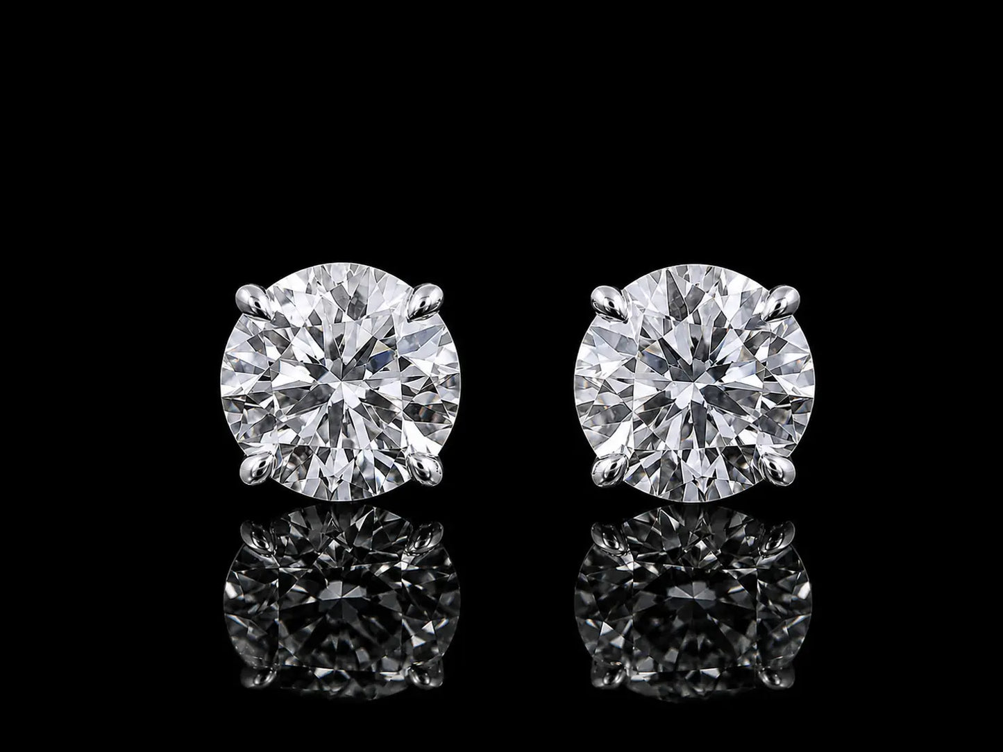 14K GOLD 1+1 CT LAB 2CT TW DIAMOND STUD EARRINGS Angelica Jewellers