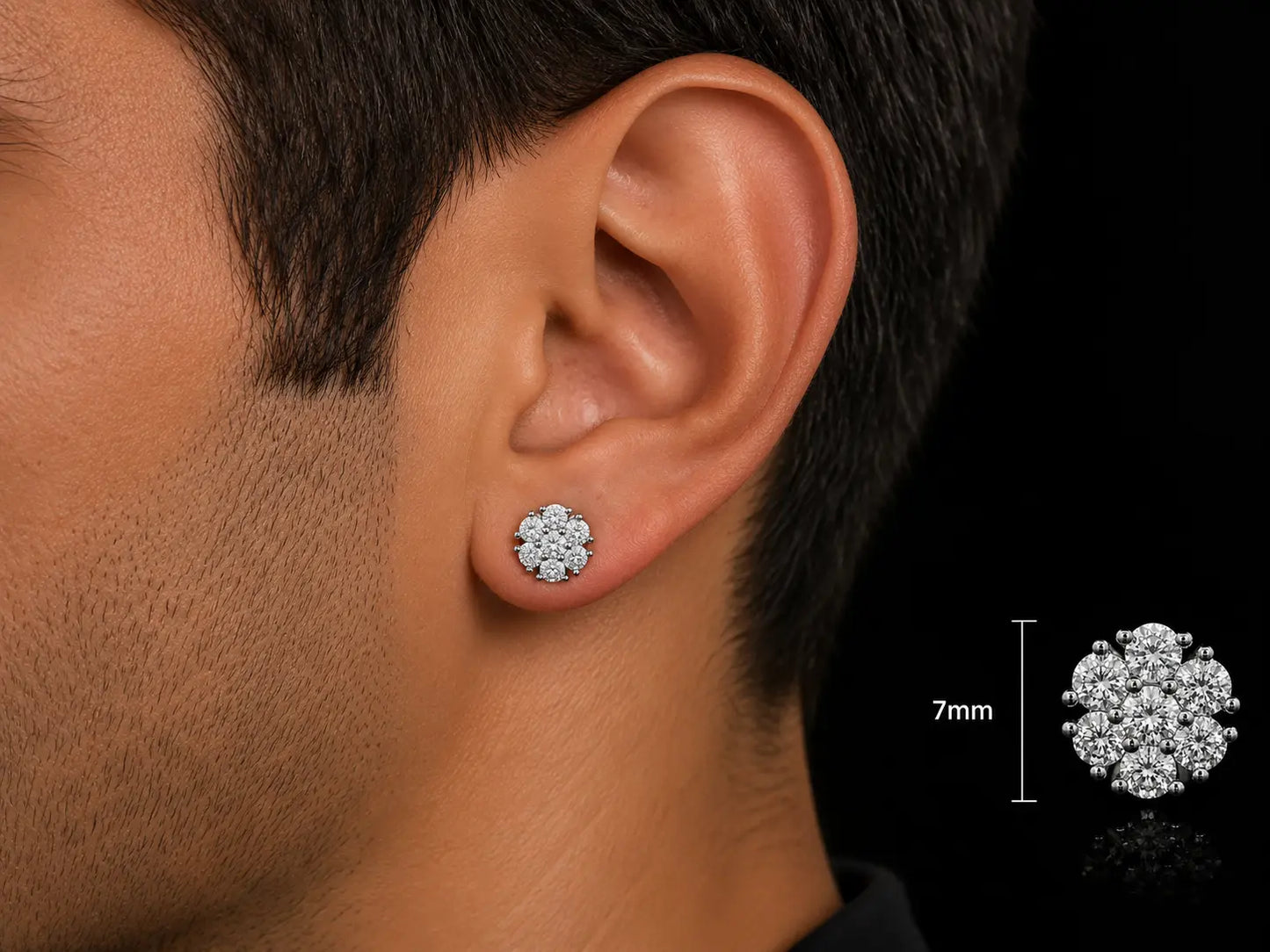 14K ROSE GOLD ROUND DIAMONDS VVS F+ EARRINGS Angelica Jewellers
