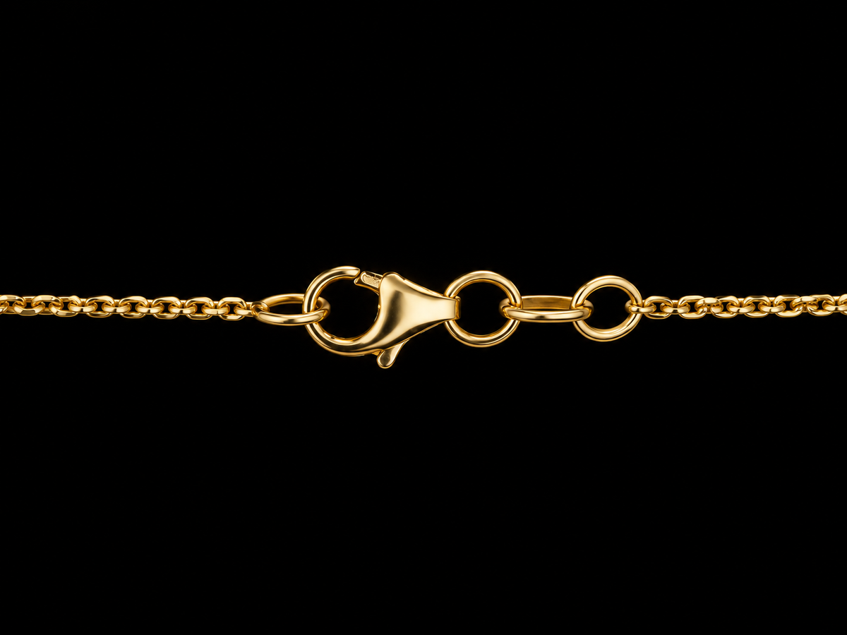 14K Gold Butcher Knife Diamond Pendant Necklace