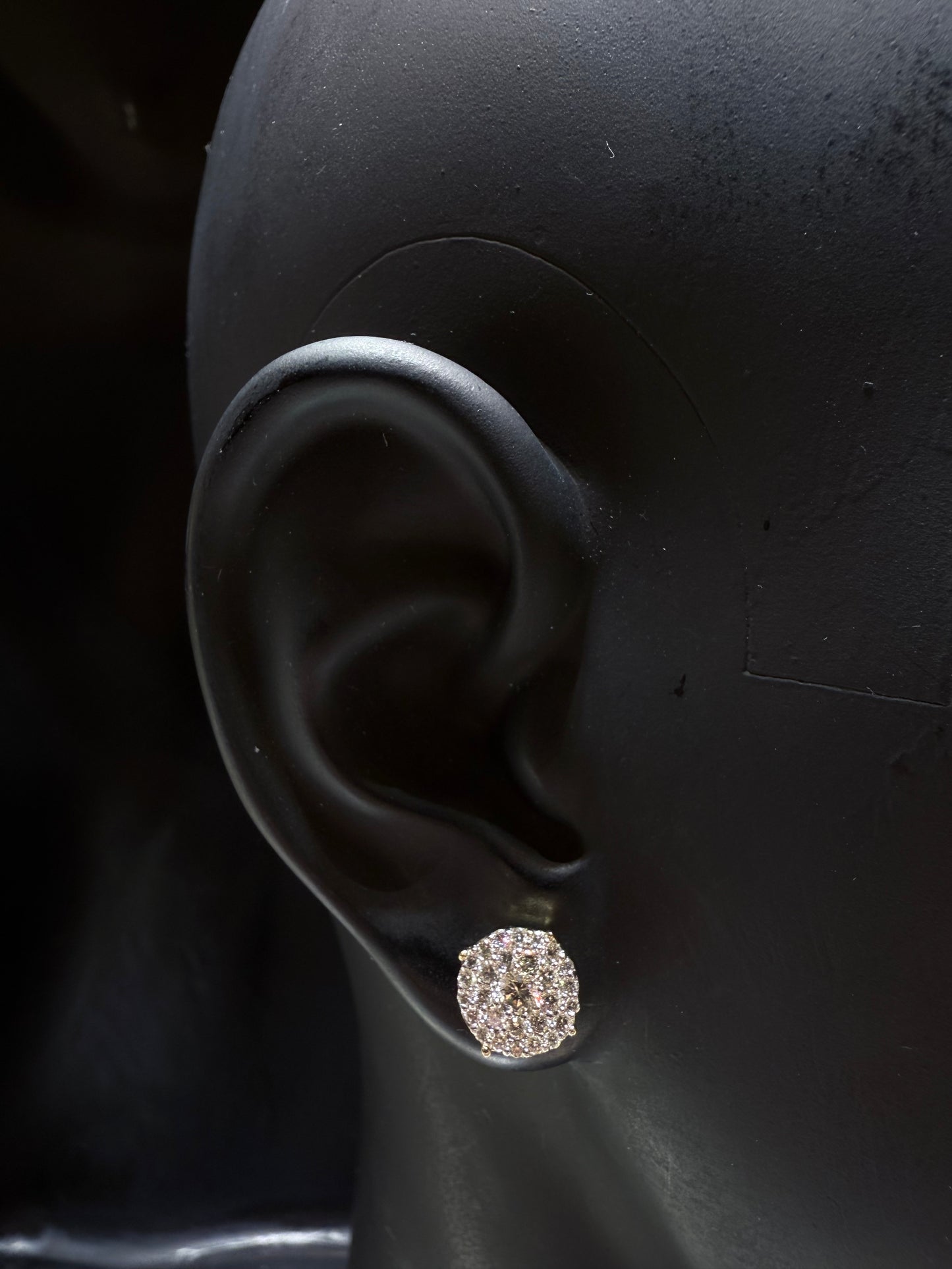 14K YELLOW GOLD DIAMOND EARRINGS