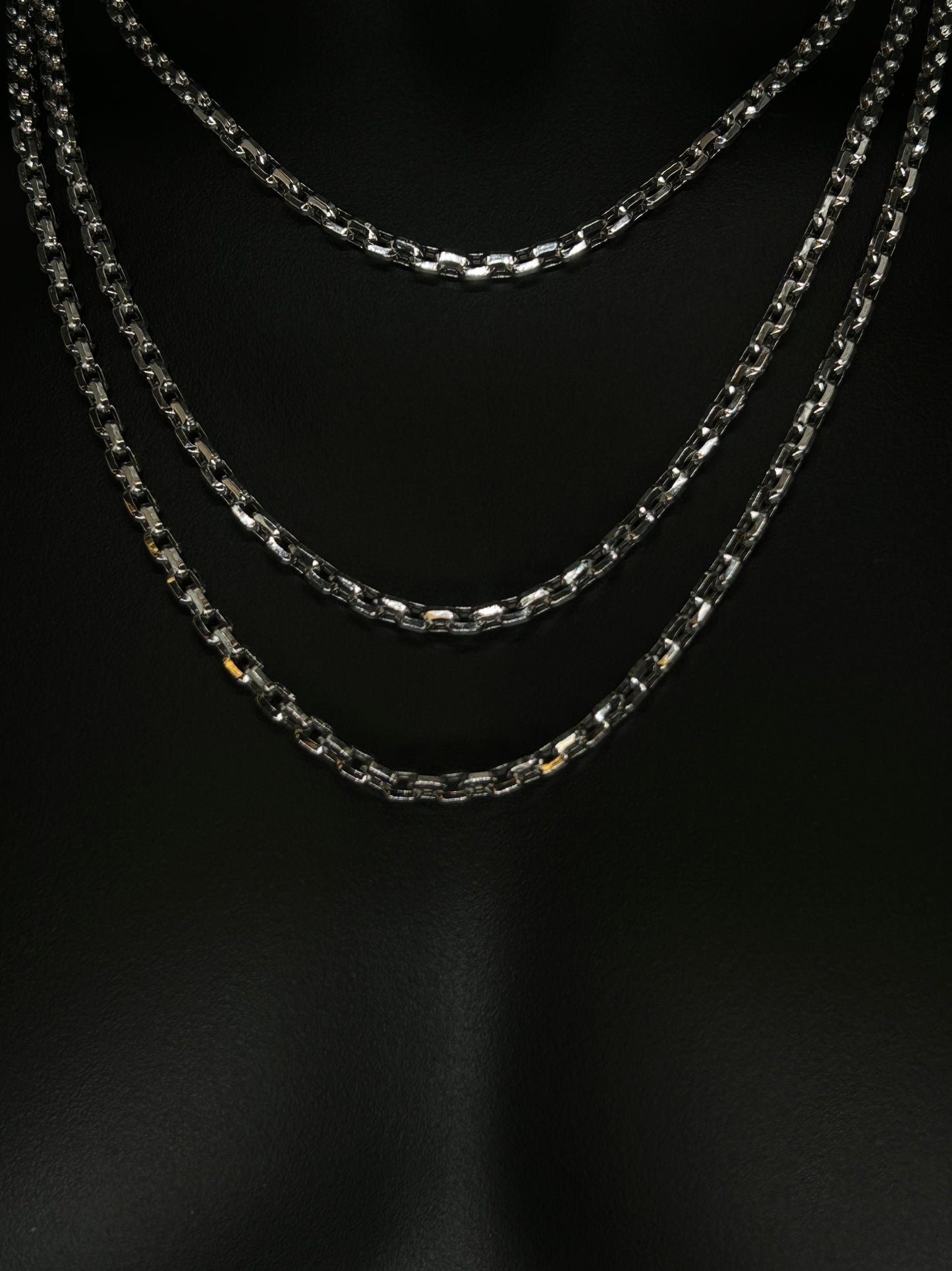 Cadena de eslabones de 5 mm de Hermes en oro blanco de 10 quilates