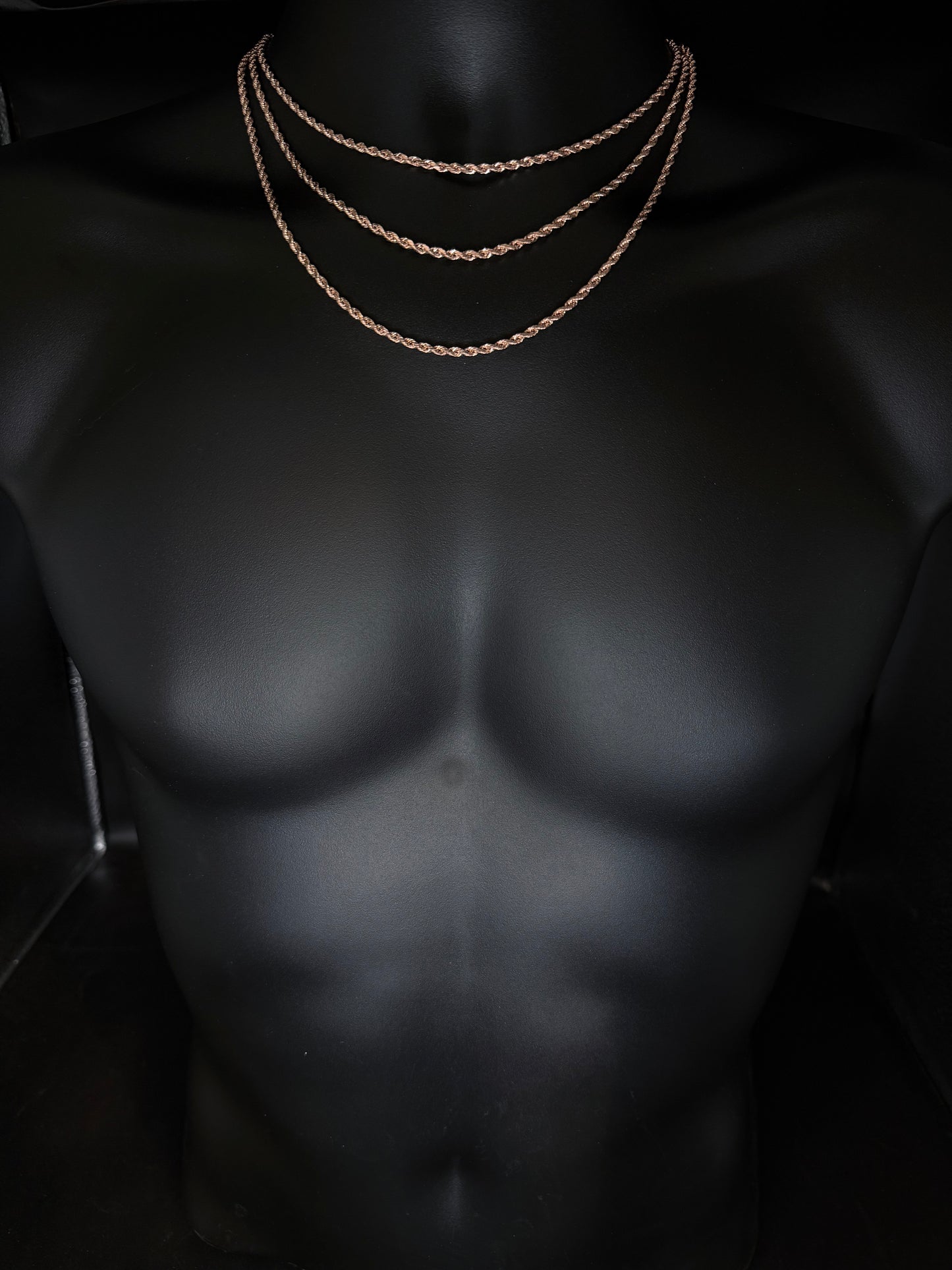 10K ROSE GOLD 3MM ROPE CHAIN