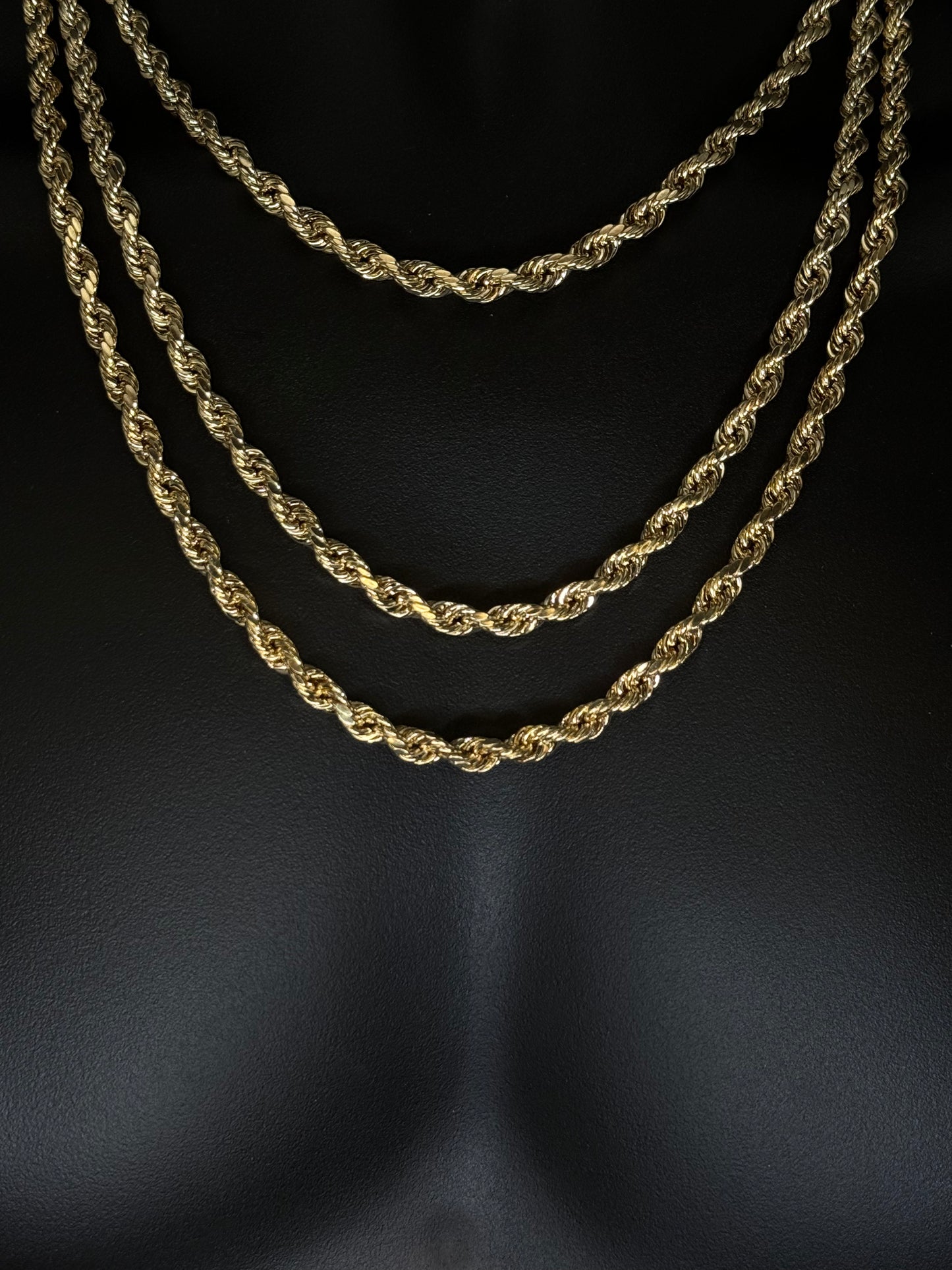 10K YELLOW GOLD ROPE CHAIN 5.80mm