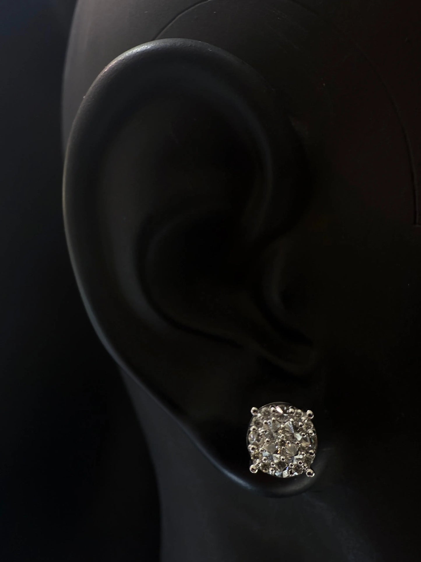 10K WHITE GOLD SPIKE SETTING DIAMOND EARRINGS Angelica Jewellers