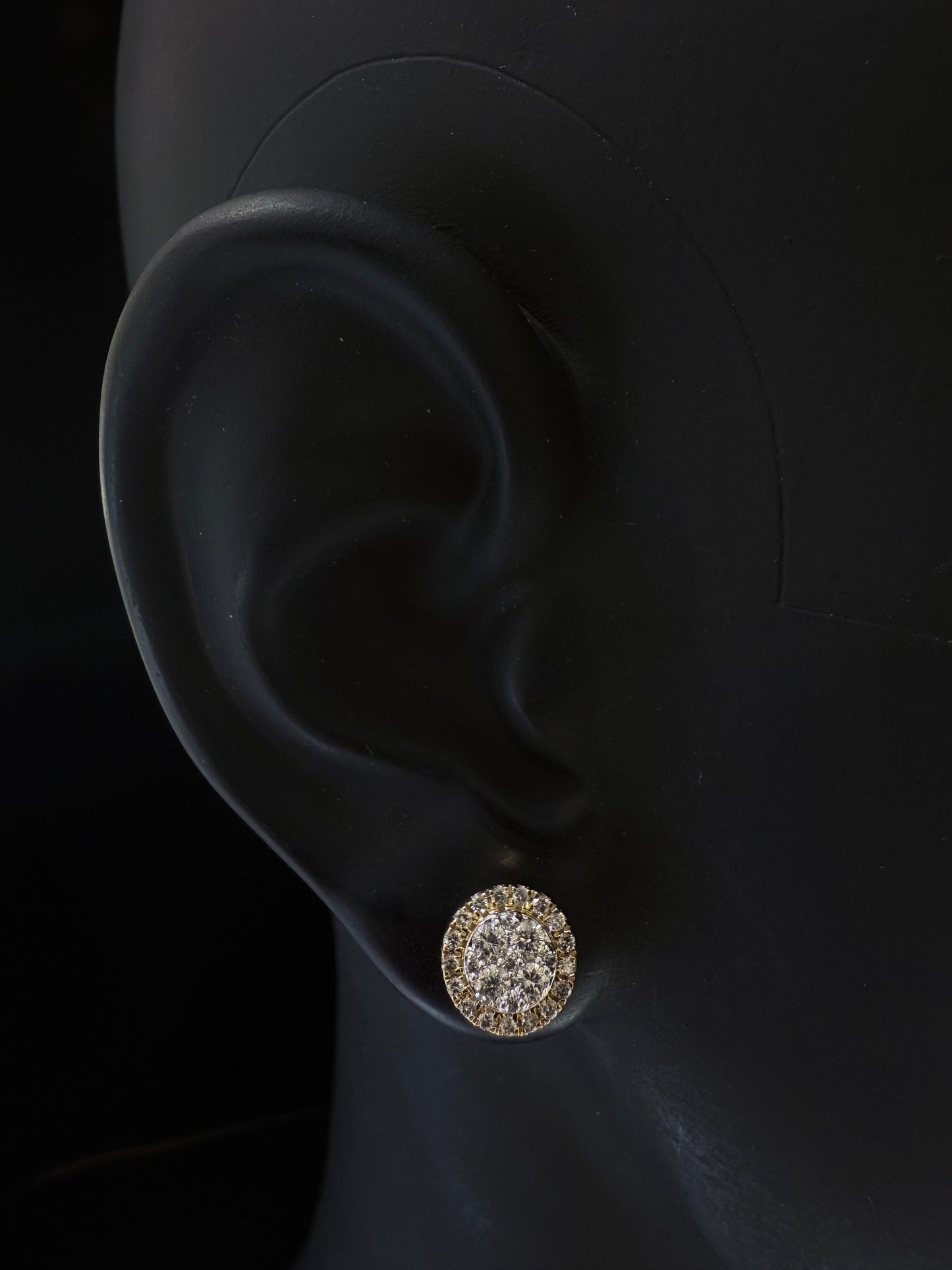 14K YELLOW GOLD DIAMOND EARRINGS