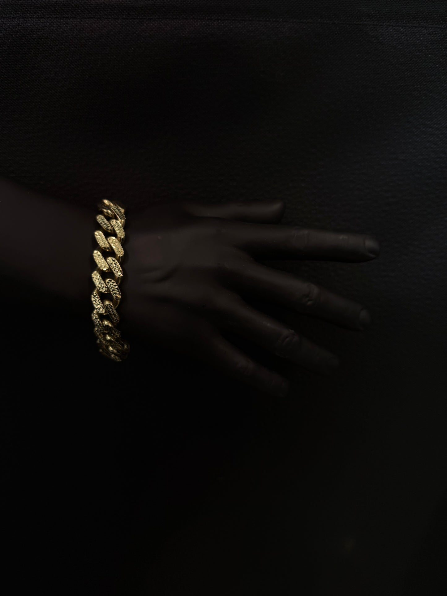 10K YELLOW GOLD 4MM MONACO CUBAN LINK BRACELET