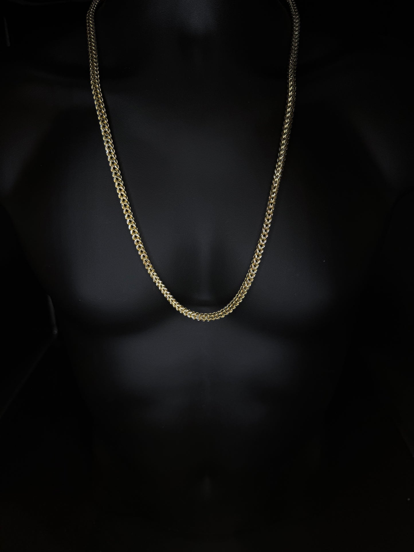 10K YELLOW GOLD DIAMOND CUT FRANCO CHAIN 5.50mm 30 INCHES